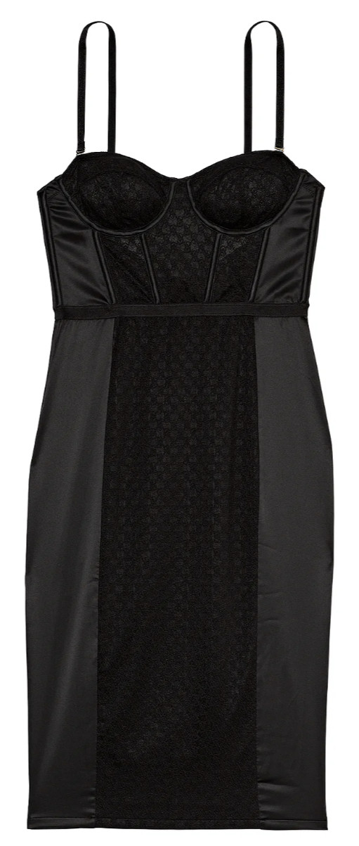 $150 VICTORIA’S SECRET VS ARCHIVES MONOGRAM CORSET DRESS …JUST ADD HEELS LARGE