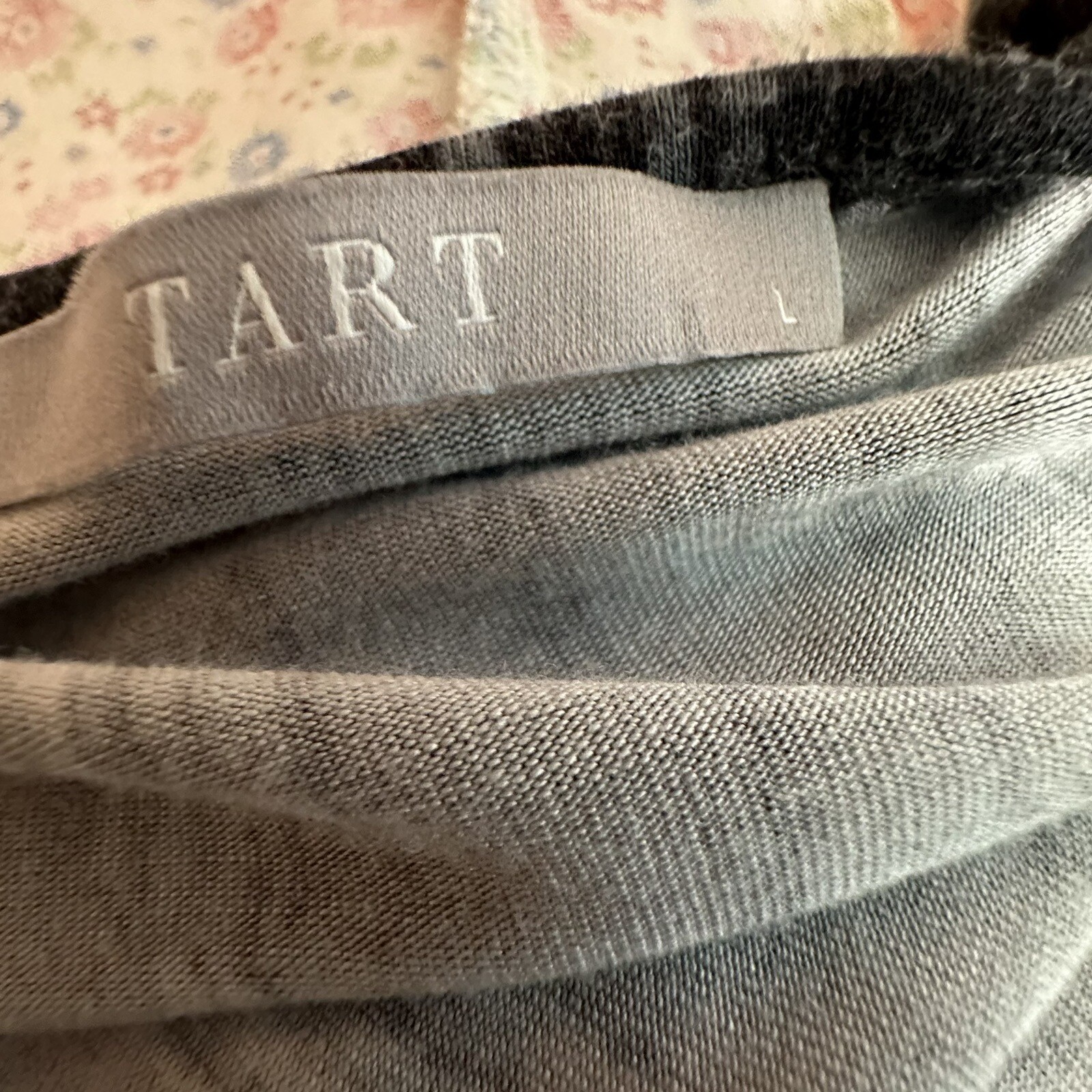 Tart Black Gray Blue Tie Dye Knit Blouson Dress Pockets Drop Waist Women’s L