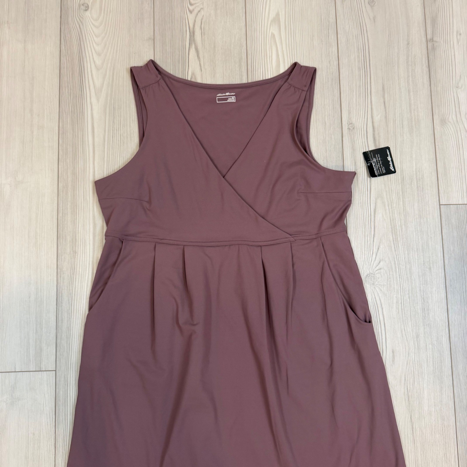 NWT Eddie Bauer Aster 7 Days Crossover Dress Dusty Violet XL UPF 50+ Pockets