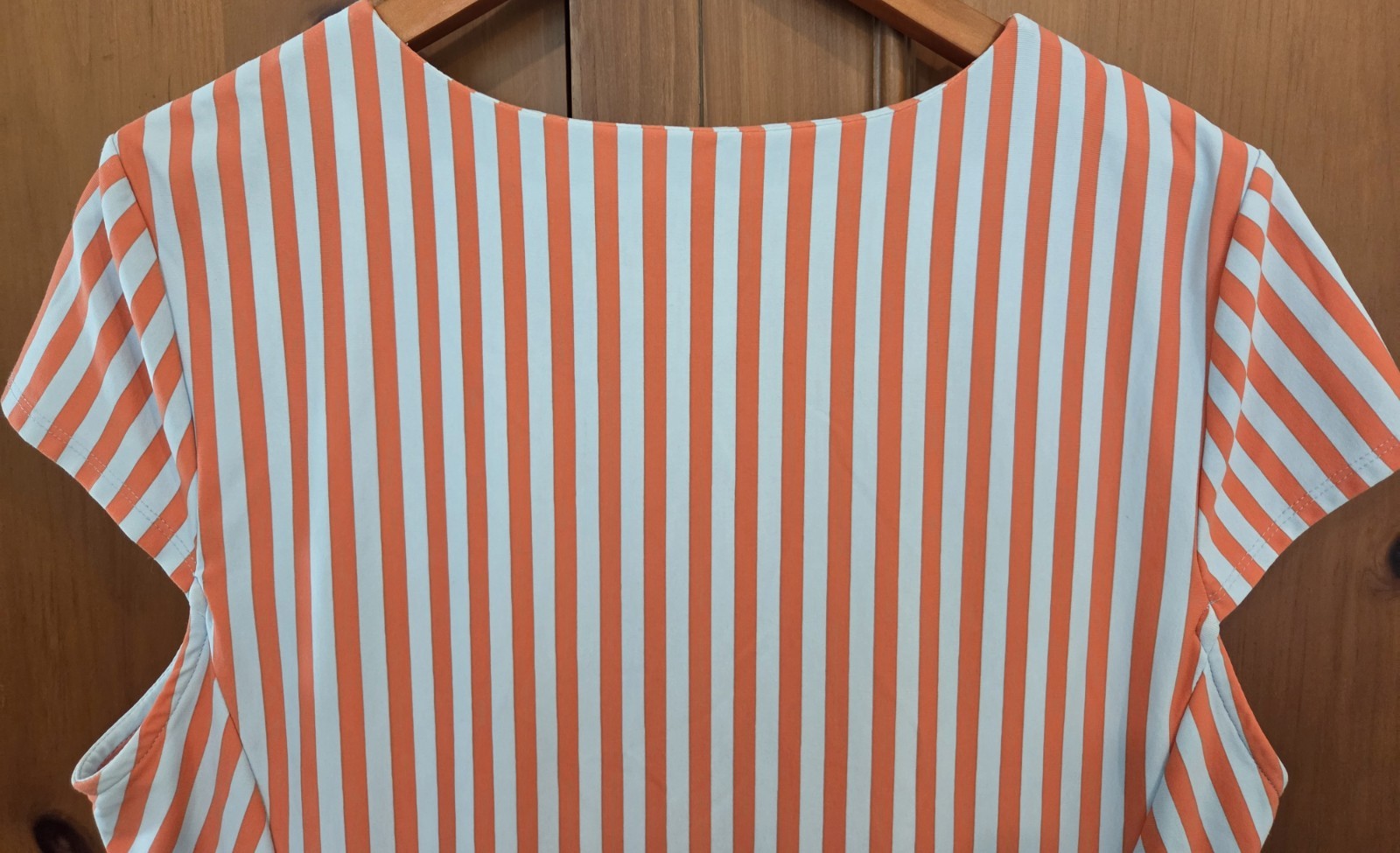 J McLaughlin Womens Orange/Lt. Blue Striped Helena Catalina Jersey Dress XL