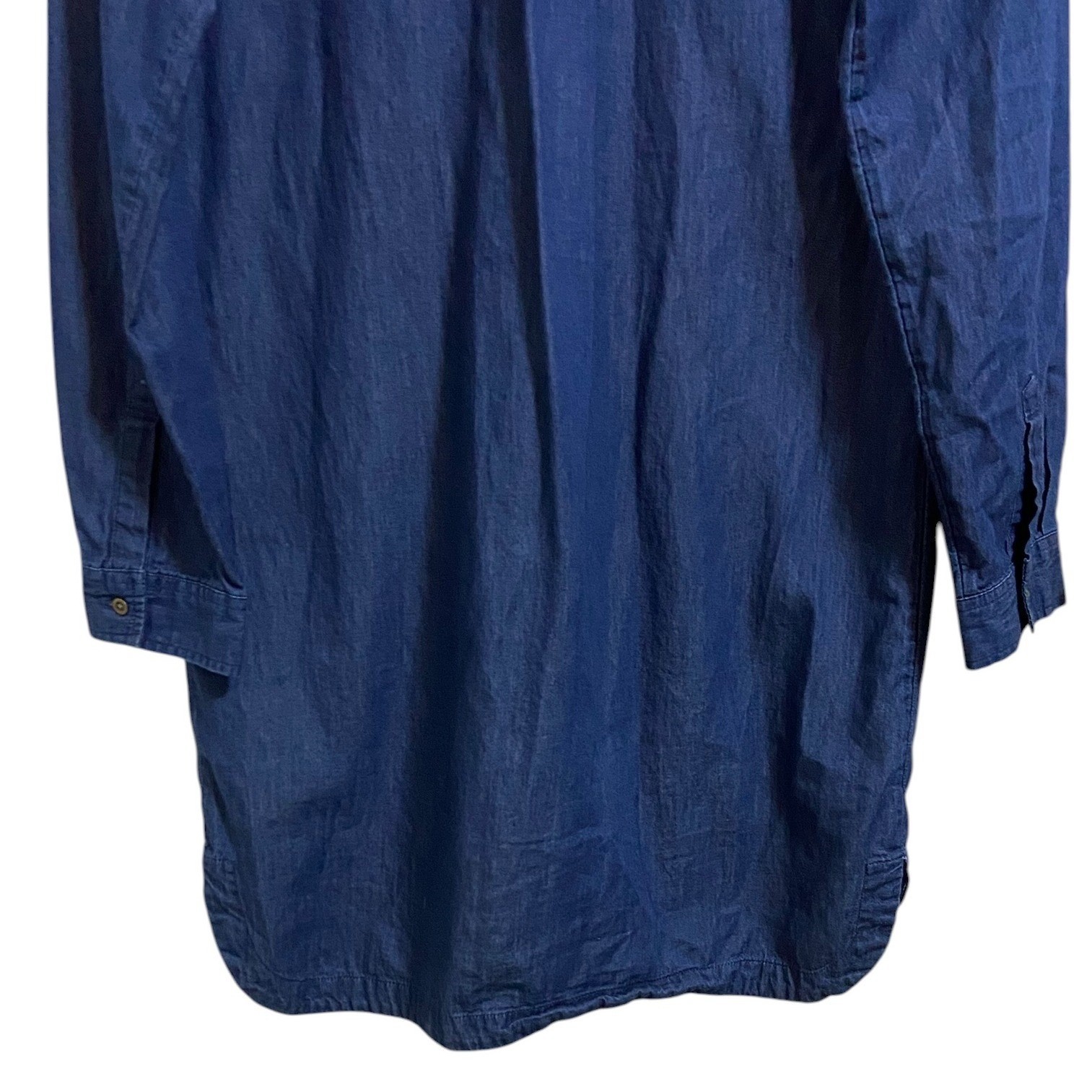 Old Navy Chambray Denim Shirt Dress Long Sleeve Cotton Tunic Western Boho Size M