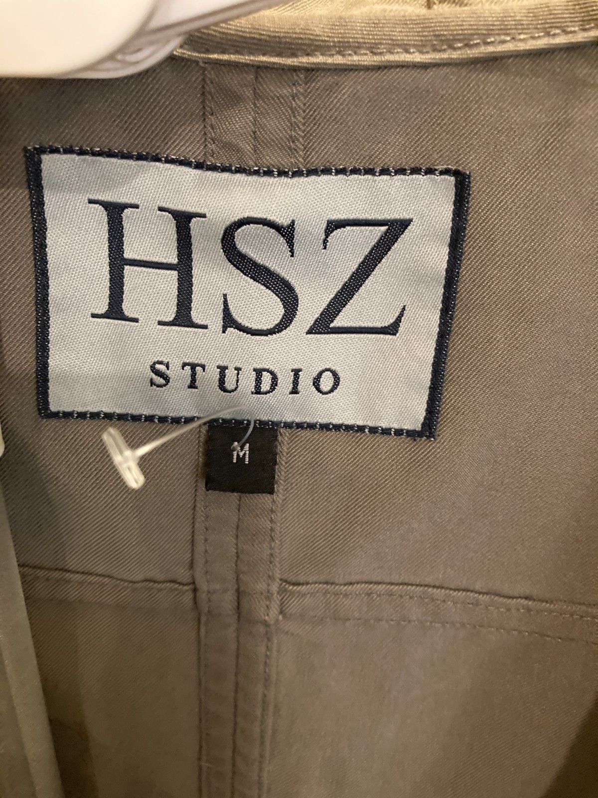 HSZ Studio Army Green Sleeveless hooded Overall Jumper Dress Medium Zipper front