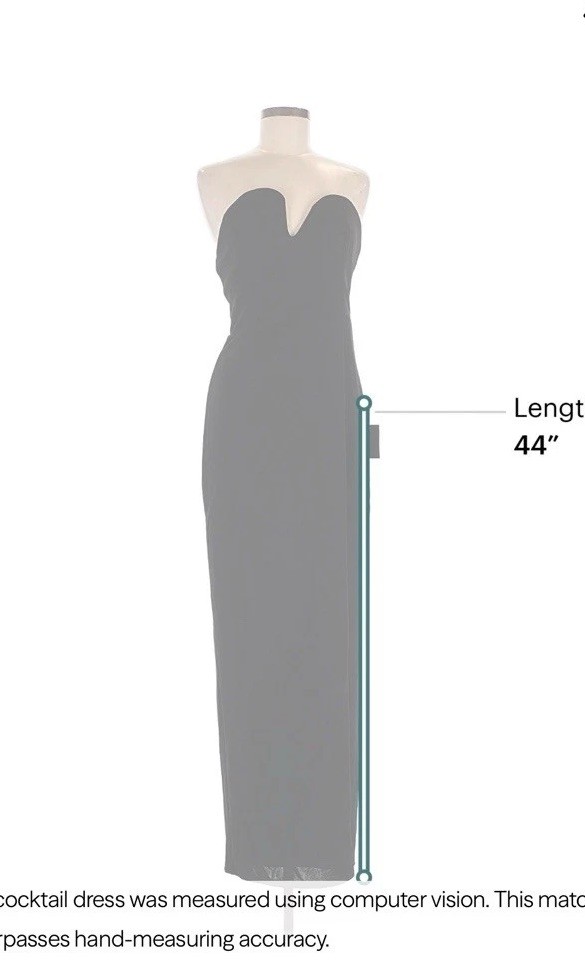 Lulus Black Formal Strapless Puzzle Long Dress Slit Sz M NWT