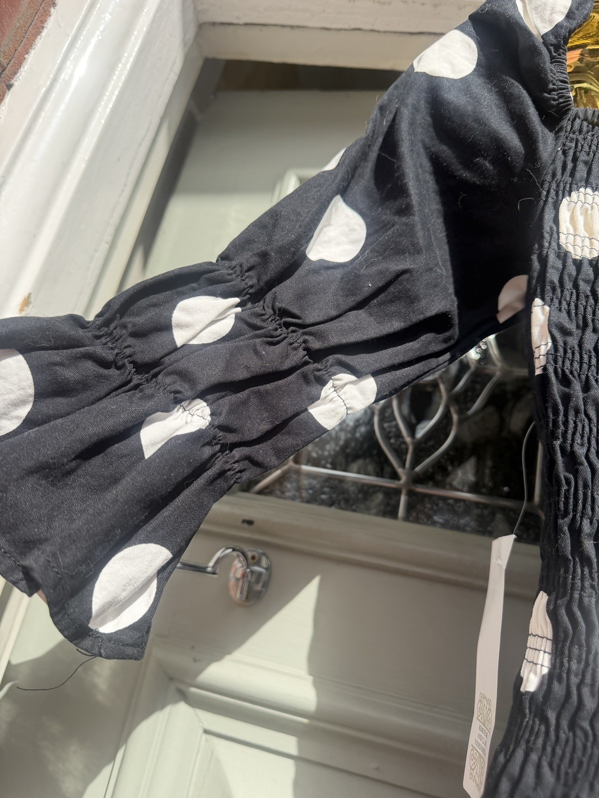 Never Fully Dressed Black Minnie jojo spotty wiggle Dress Size 6 b100