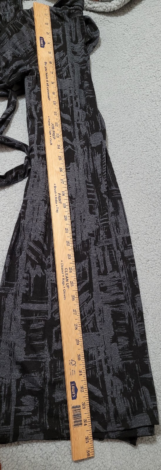 Banana Republic Black & Gray Wrap Dress with Button Cuff Sleeves Petite XS