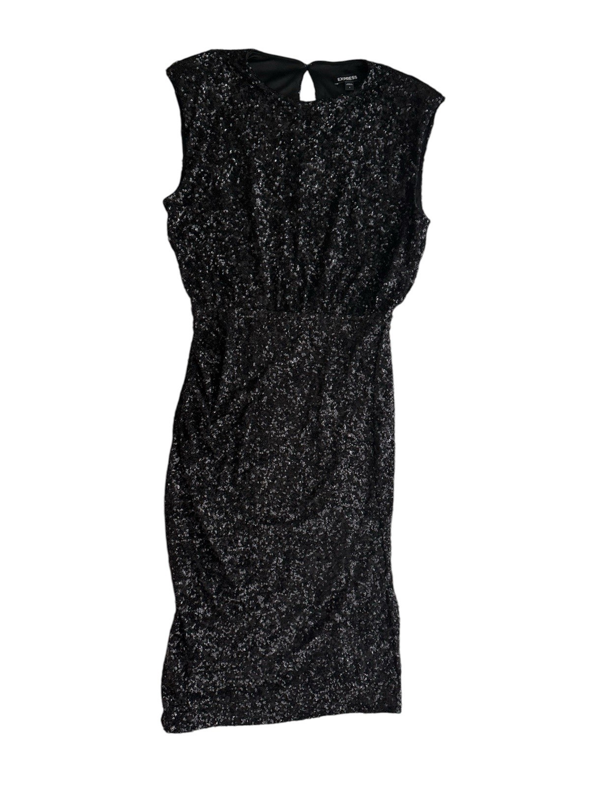 Express Black Sequin Party Dress Womens Small Glam Formal Gala Date Night Event