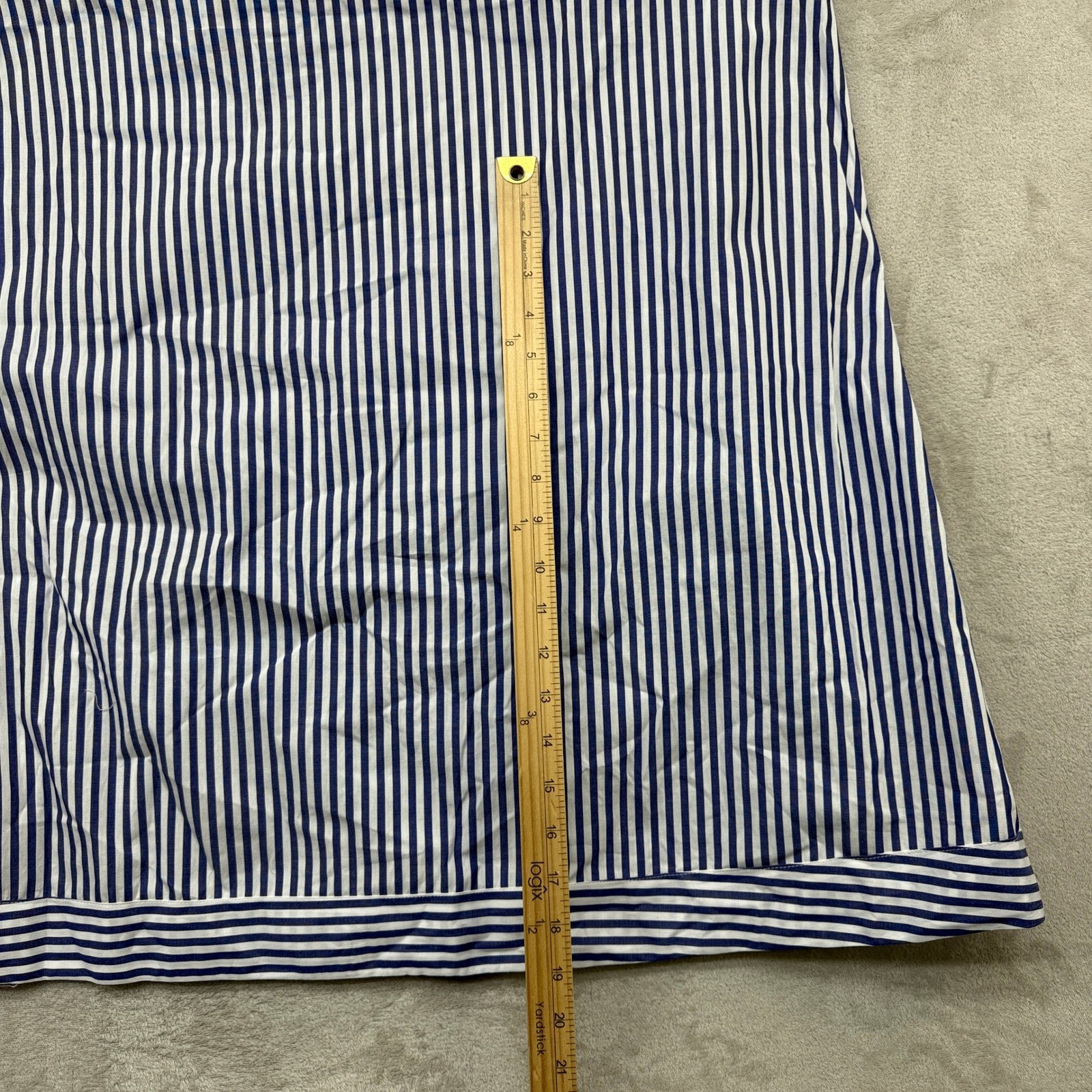 Shirty Australia Sybil Longline Shirt Dress Women XL Navy Stripe Preppy Hamptons