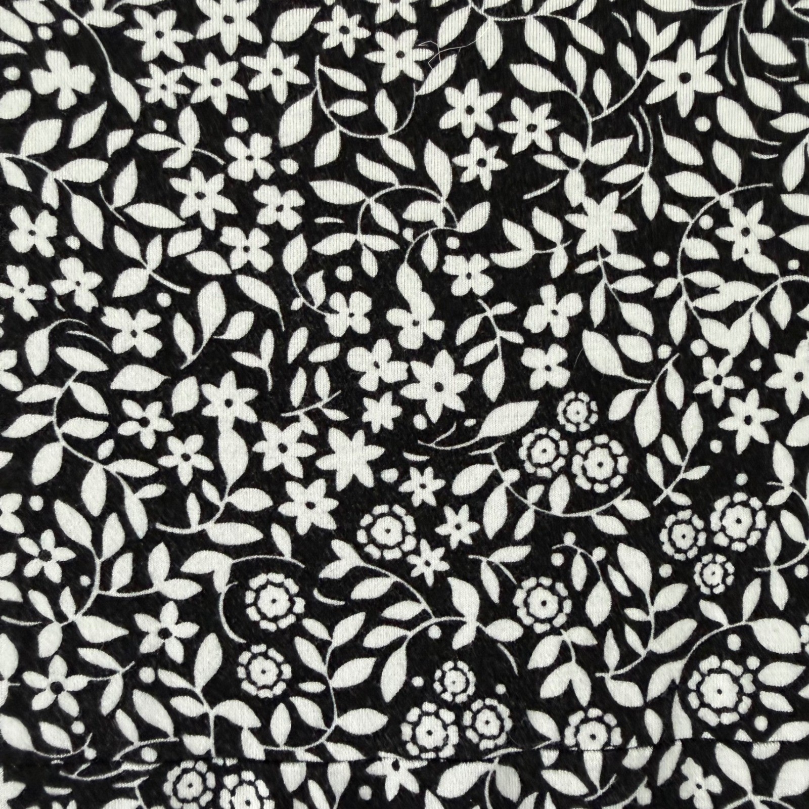 Boden Black White Floral Ruched V-Neck Midi Dress Womens US 16/18R Short Sleeve