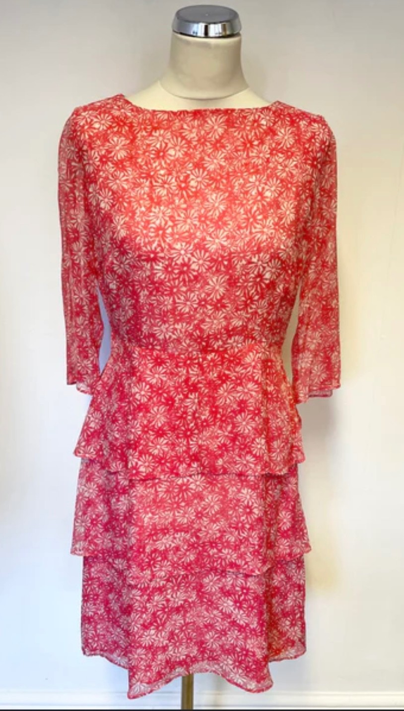 LK Bennett DR Jaxon dress sz UK 6 100%silk