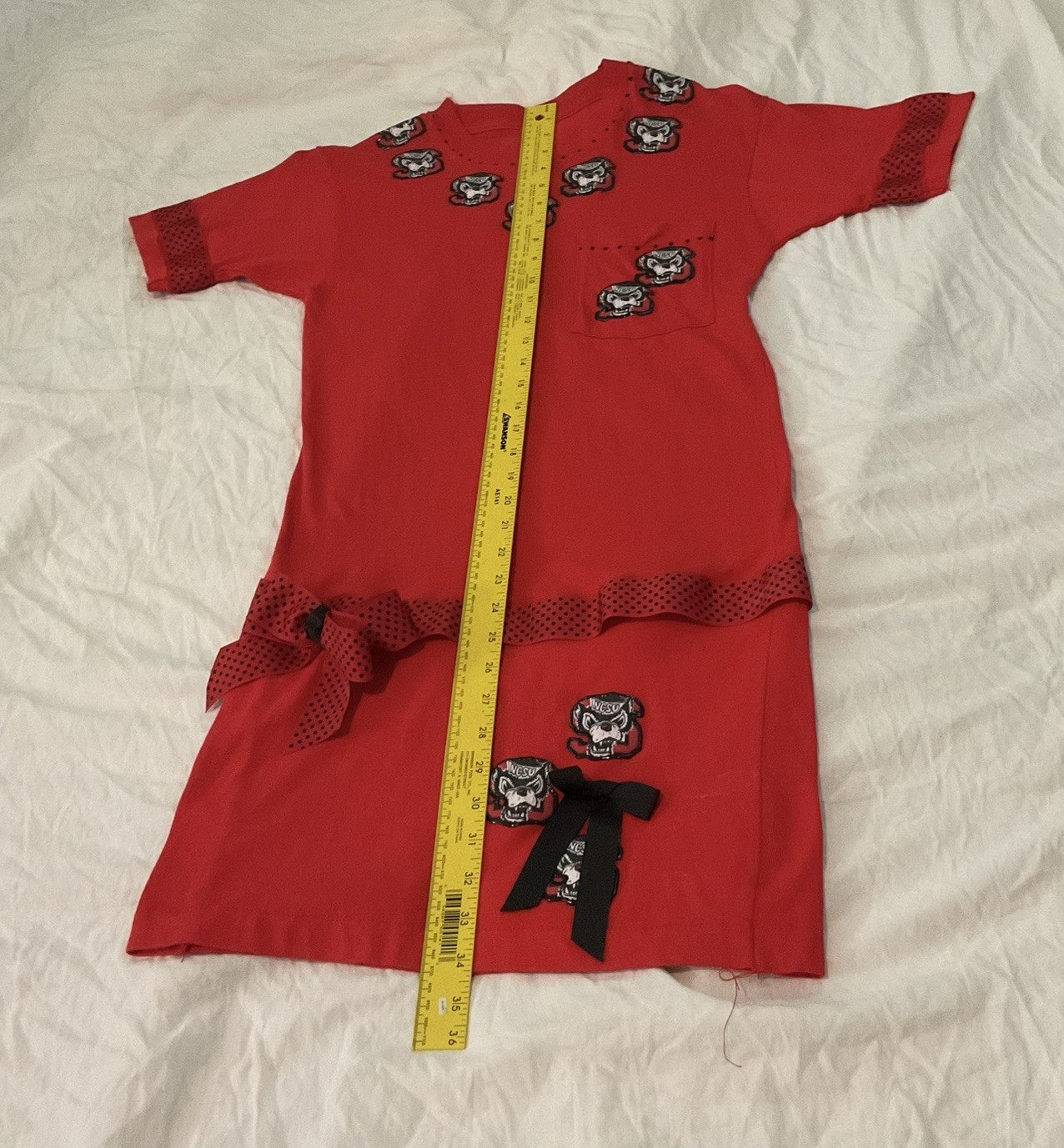 NC State Wolfpack Mini Dress Wmn College Student Gameday Cotton Handmade NCSU