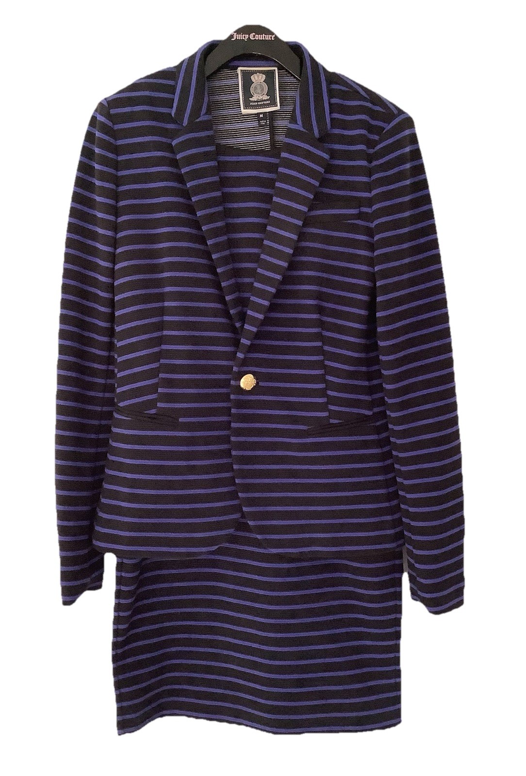 JUICY COUTURE FITTED STRIPE PONTE DRESS Expose Zipper Bodycon Mini AVERY BLACK S