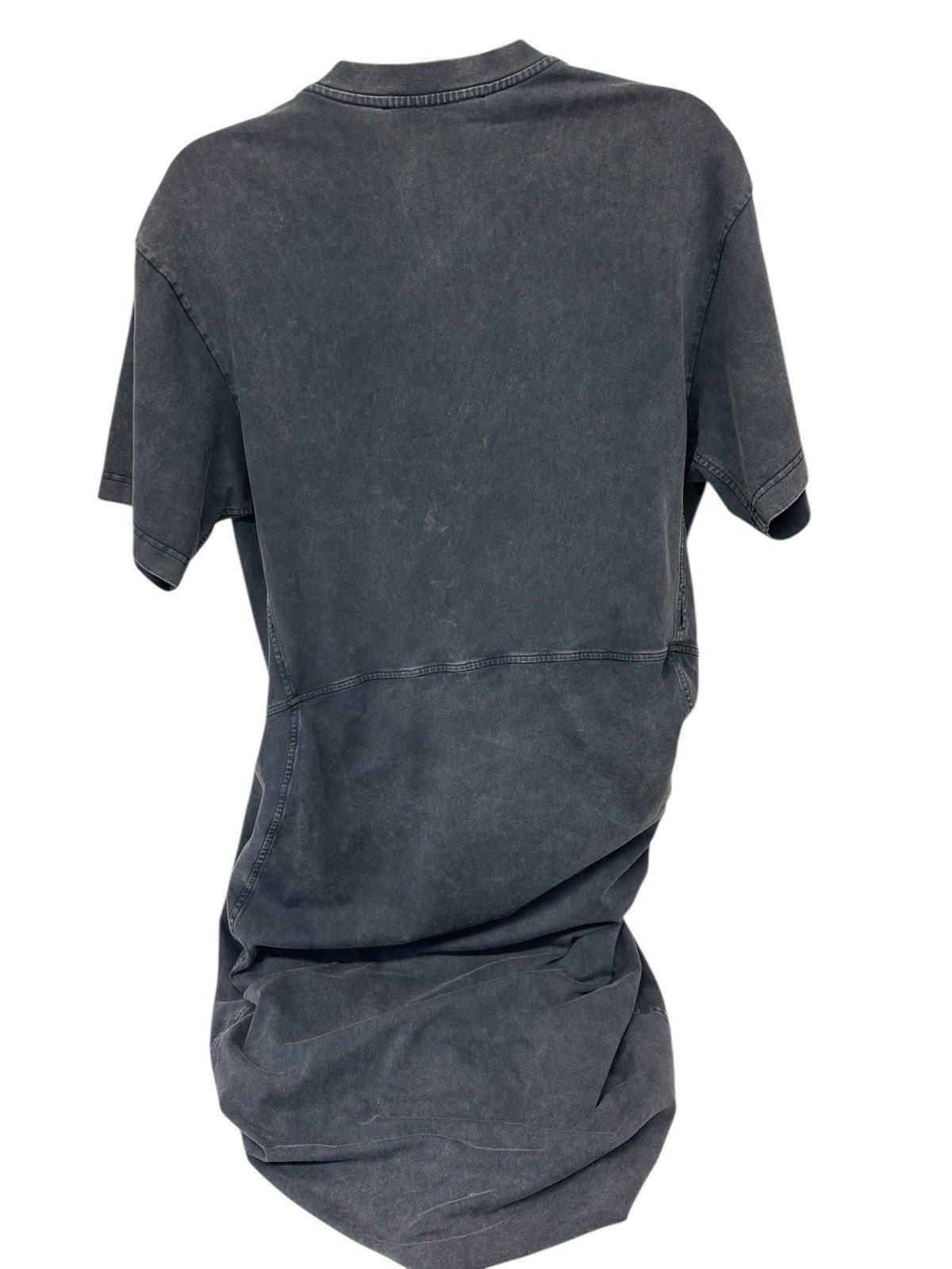 Y/PROJECT Dark Washed Grey TWISTED T-SHIRT Dress Draped Ruched Waist Size M US 6