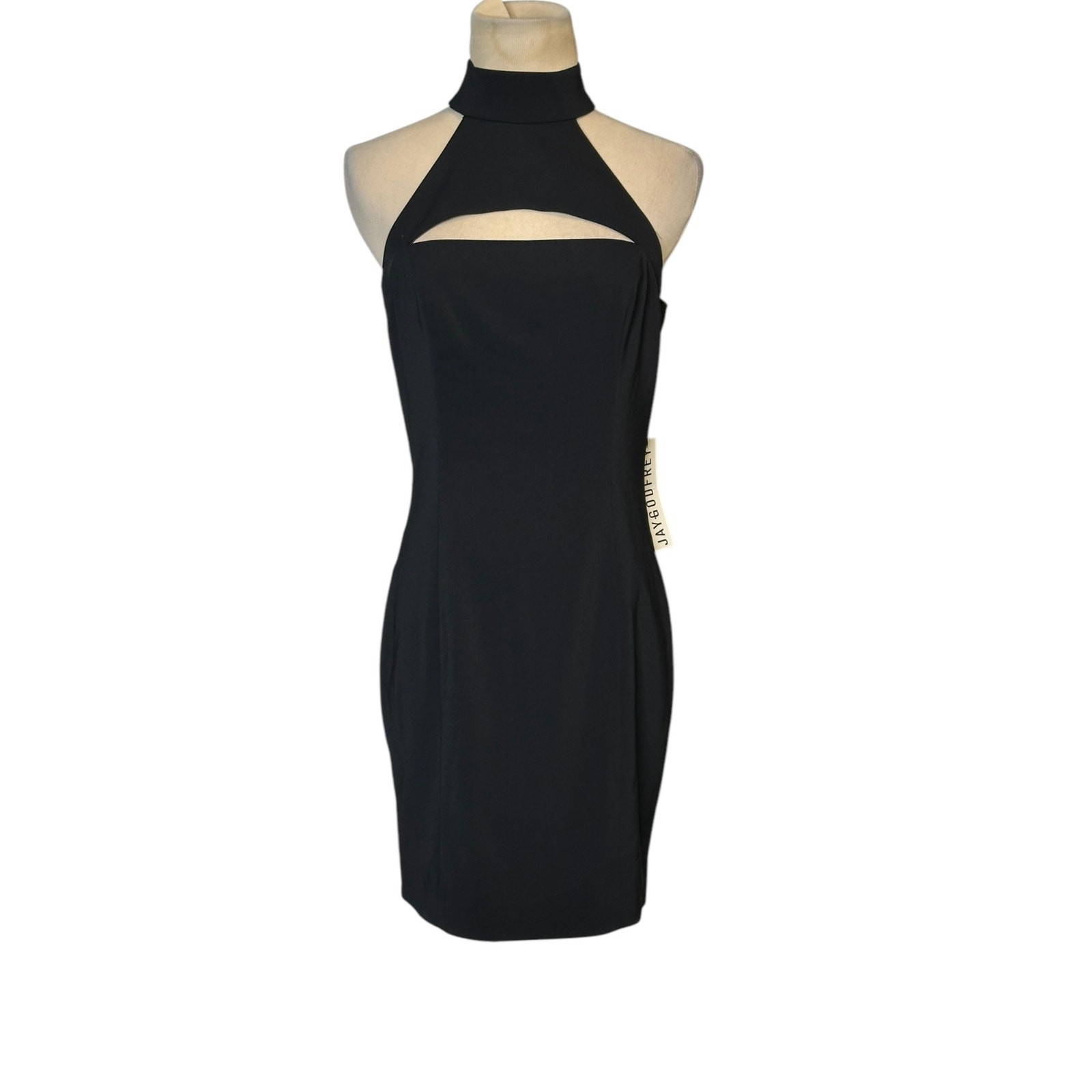 Jay Godfrey black sheath cocktail dress size 2