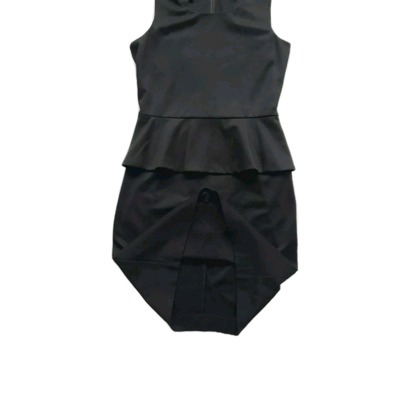 Hobbs London Peplum Sheath Dress UK 10 Ponte Knit Black Classic Sleeveless Women