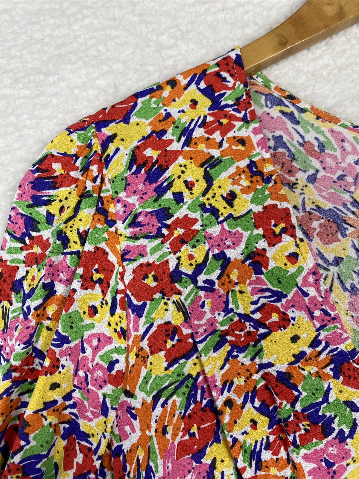 Rixo X Target Dress Women’s 4 Midi Multicolor Empire Floral Puff Sleeve career