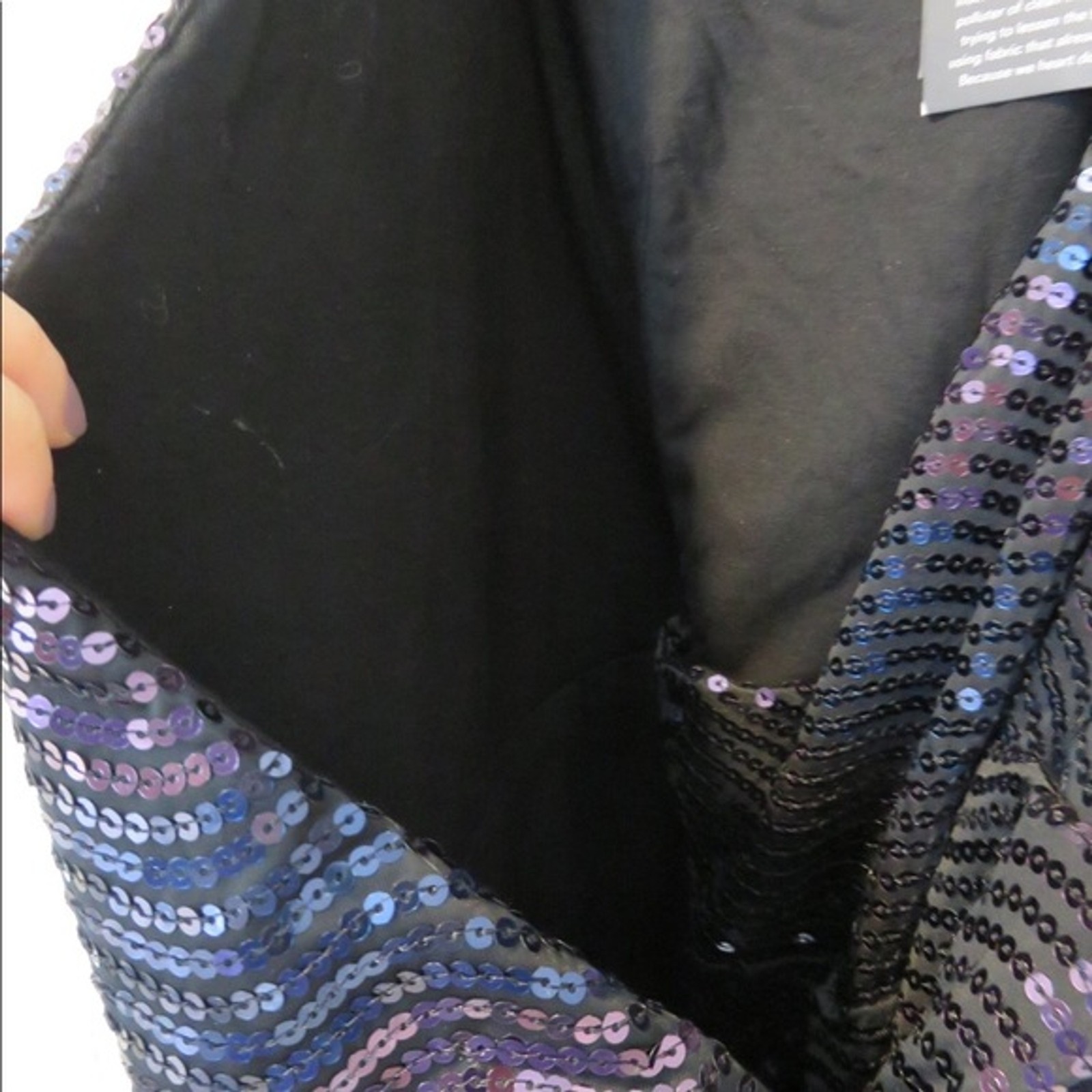 Reformation Dress Ivy Sequin Roxbury Long Sleeve Purple Blue Wrap Cocktail NWT