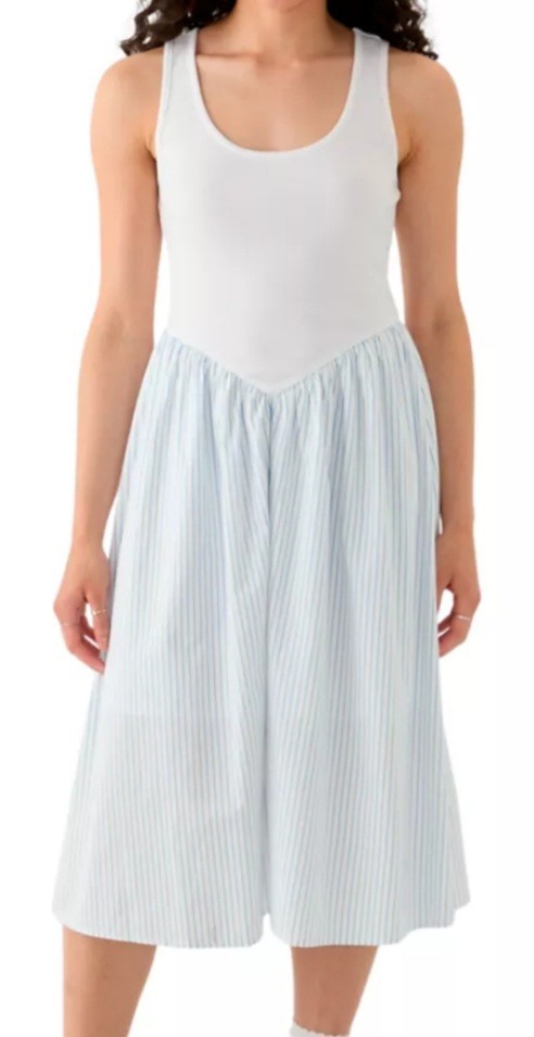 Oak and Trellis Women’s White Drop-waist Mindi Sleeveless Dress (Size XS)