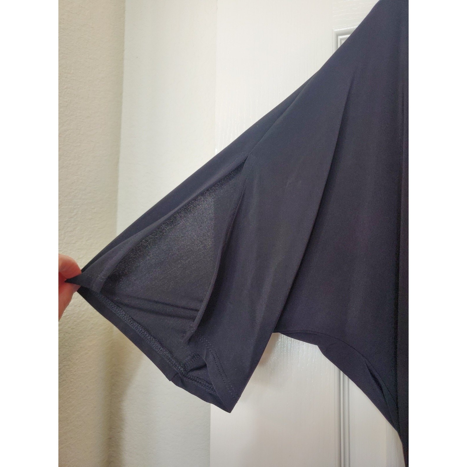 Koh Koh Black V-Neck Front Knot Slimming Side Slit Maxi Dress NWT, Plus Size 2XL