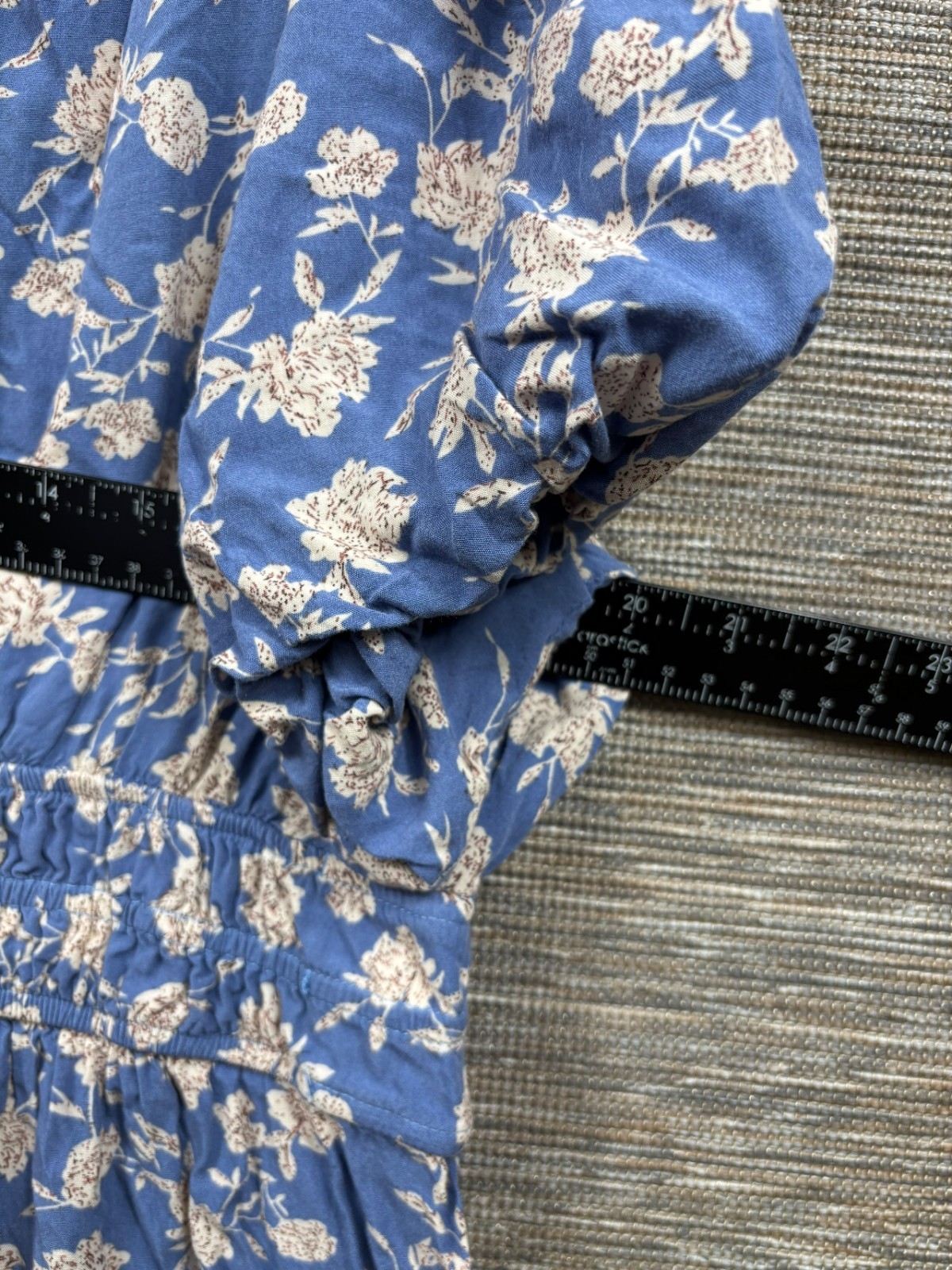 Umgee Romantic Floral Mini Tunic Dress Womens Size 1XL Smock Ruffle Fairycore