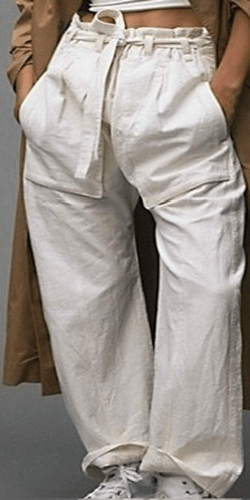 Free People Womens Sky Rider Knit Wide Leg Paperbag Pants Size XS