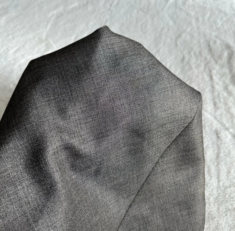 Theory Glipin Ginko Wool Silver Charcoal Sheet Dress 2