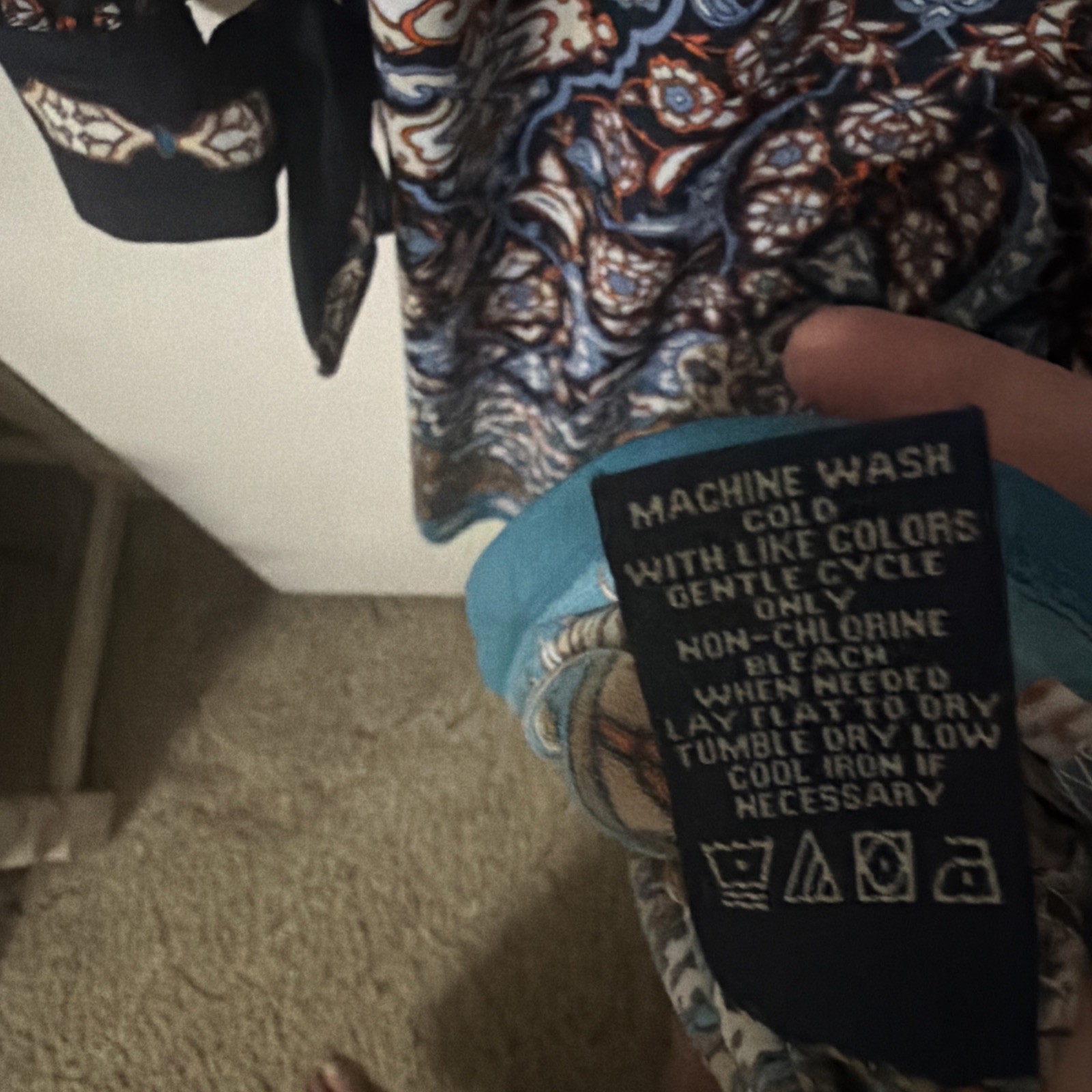 Max Edition Dress M multicolor print open long sleeve tie at cuff
