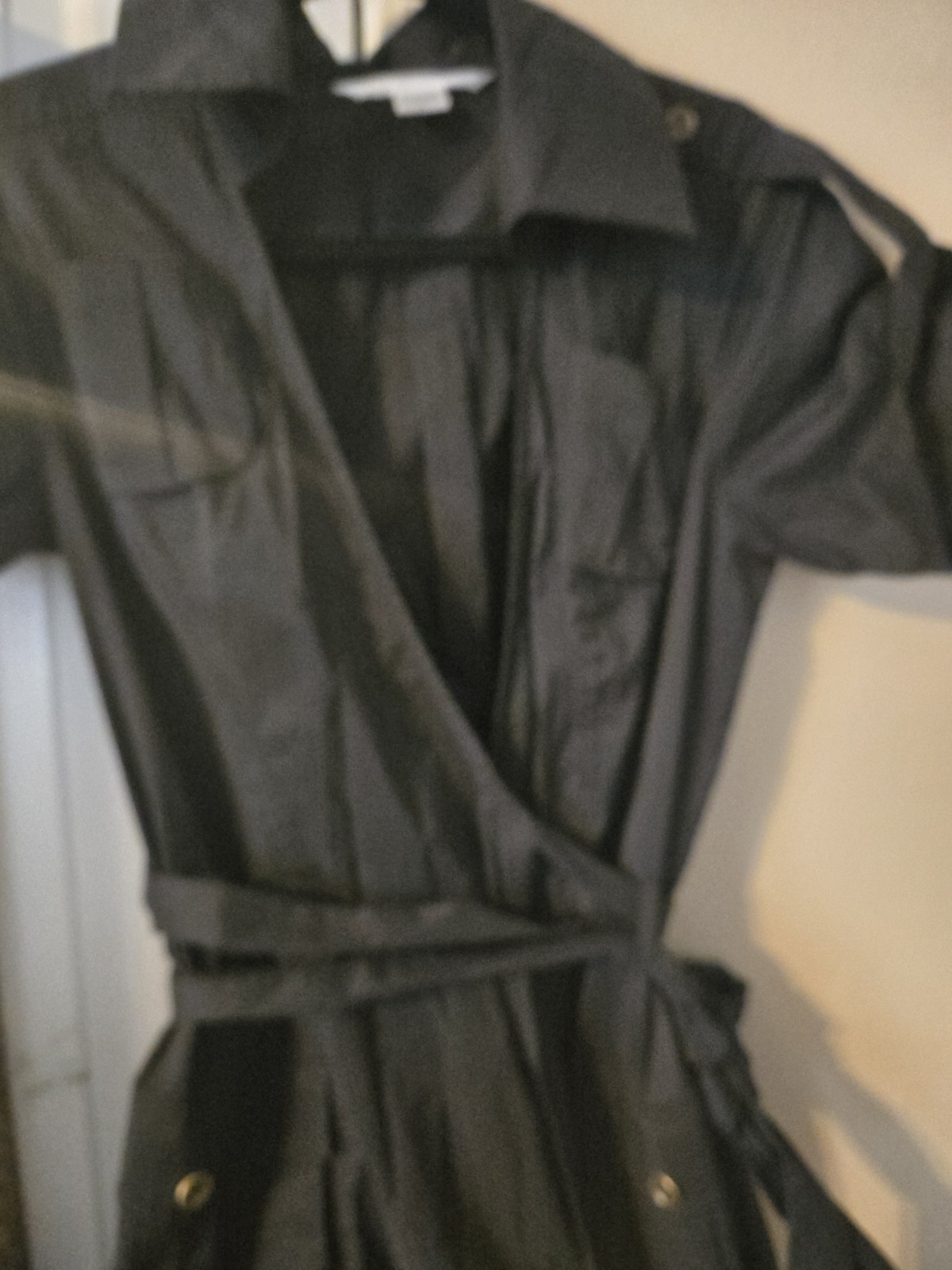 Diane von Furstenberg Kitty True Wrap Dress Black Belted Size 12 Cotton Blend