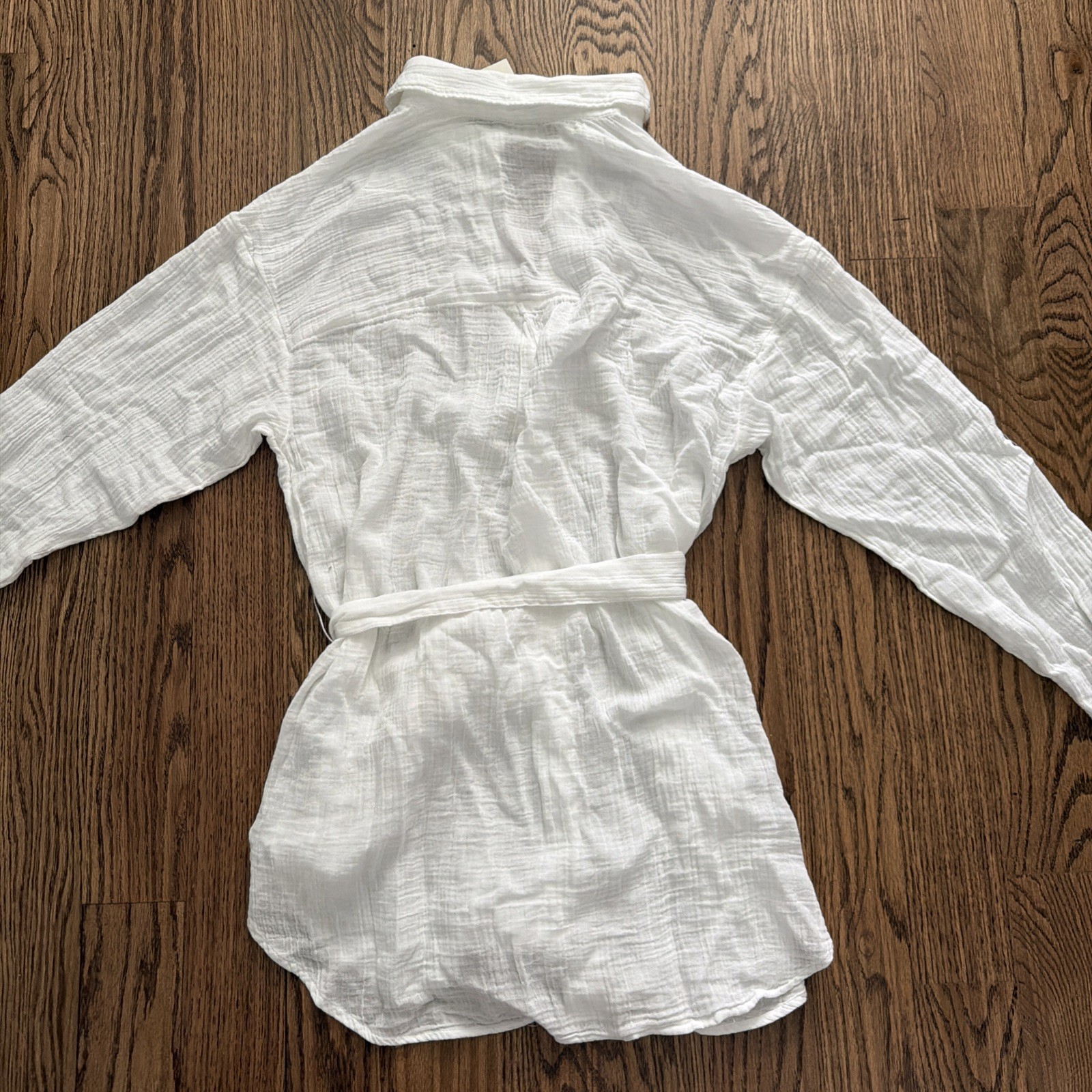 Abercrombie & Fitch White Gauzy Beach Mini Dress Cover up Size M