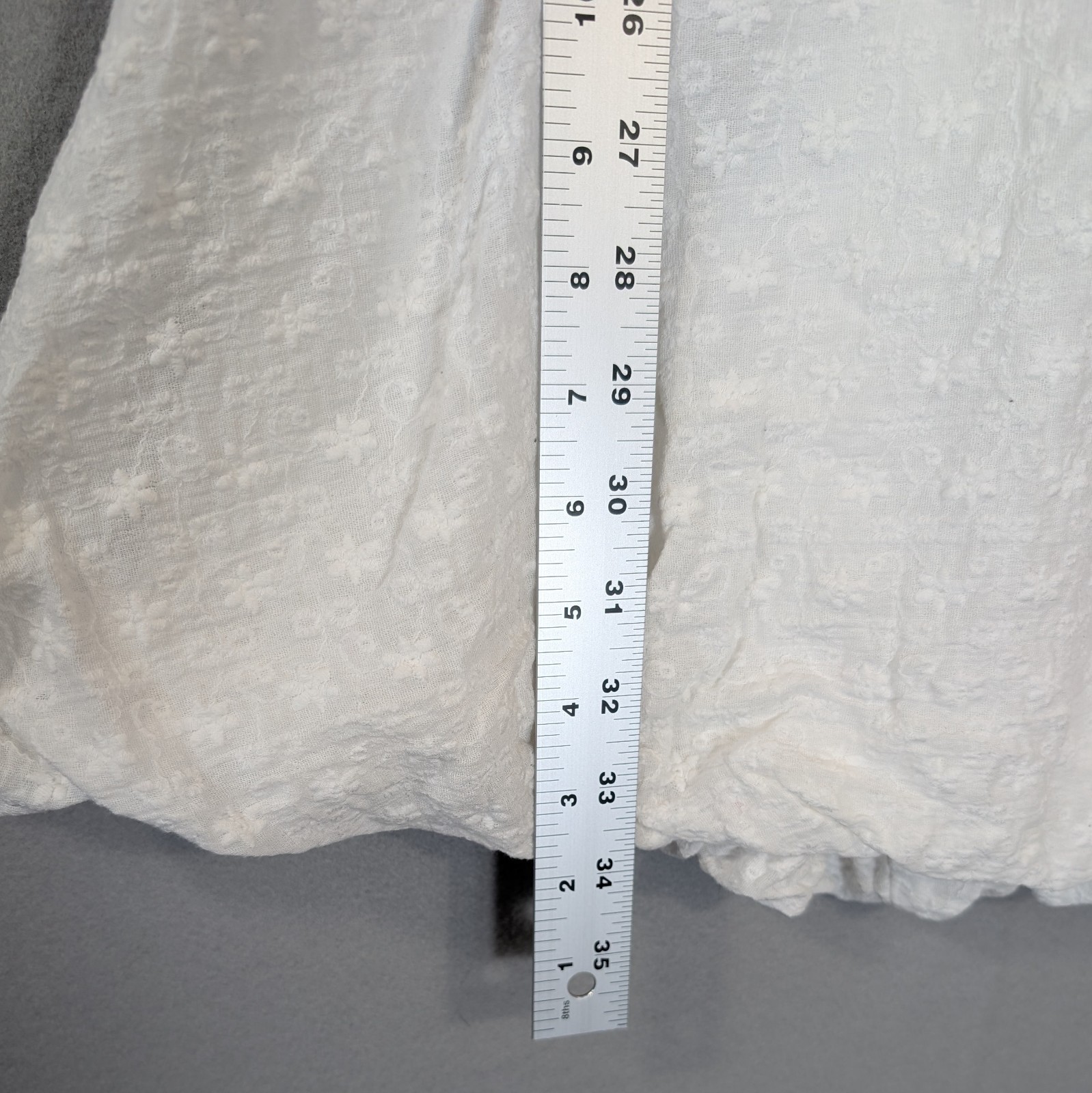 Altar’d State Backless Bubble Hem White Eyelet Dress Size L Cottagecore Western