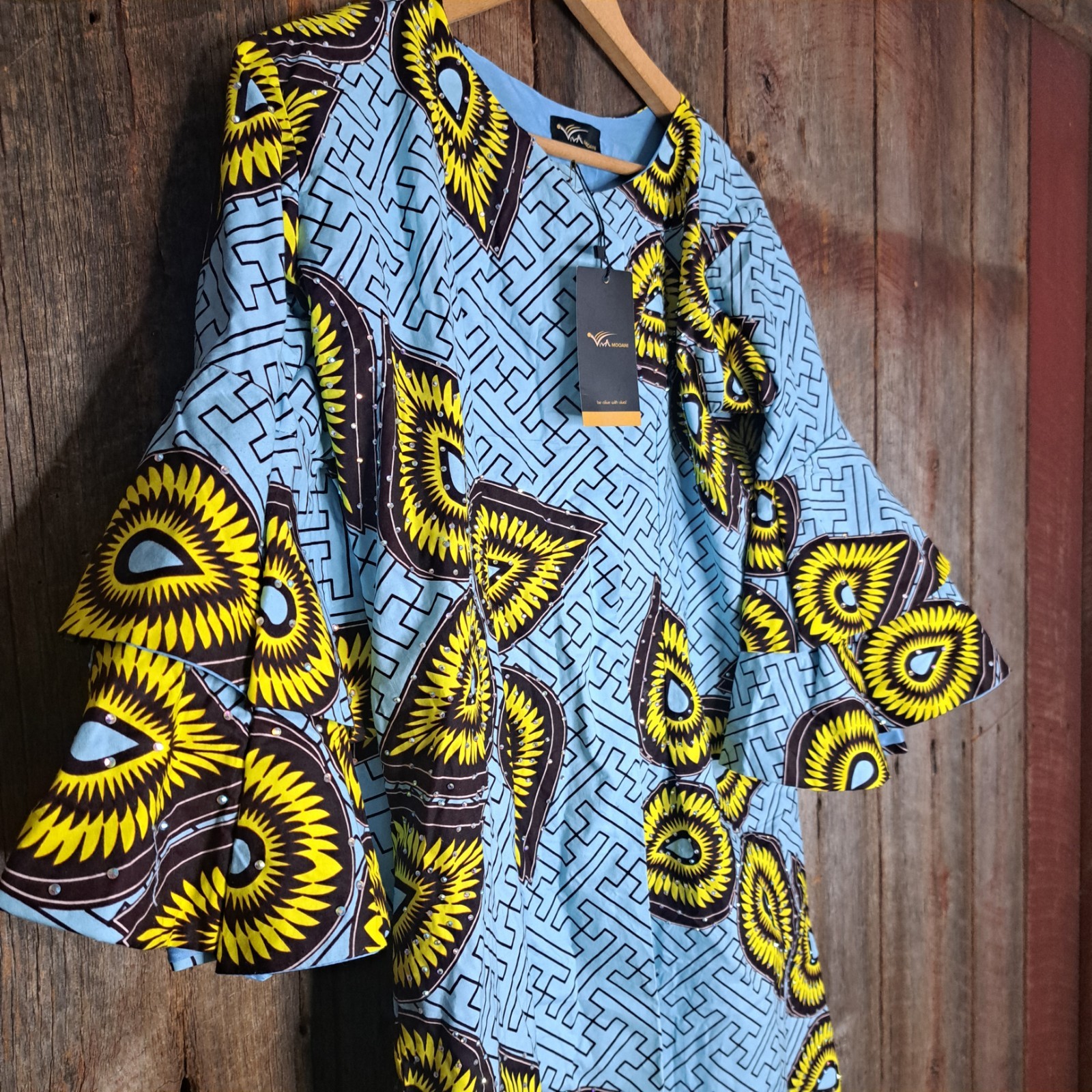 Heritage Chic Ankara Fashion Kaftan Maximalist Bling Women’s OSFM One Size