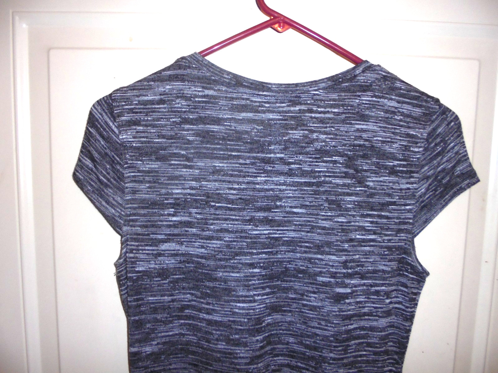 KENSIE BLACK/GRAY/WHITE PULLOVER DRESS CAP SLEEVES SZ SMALL NWOT