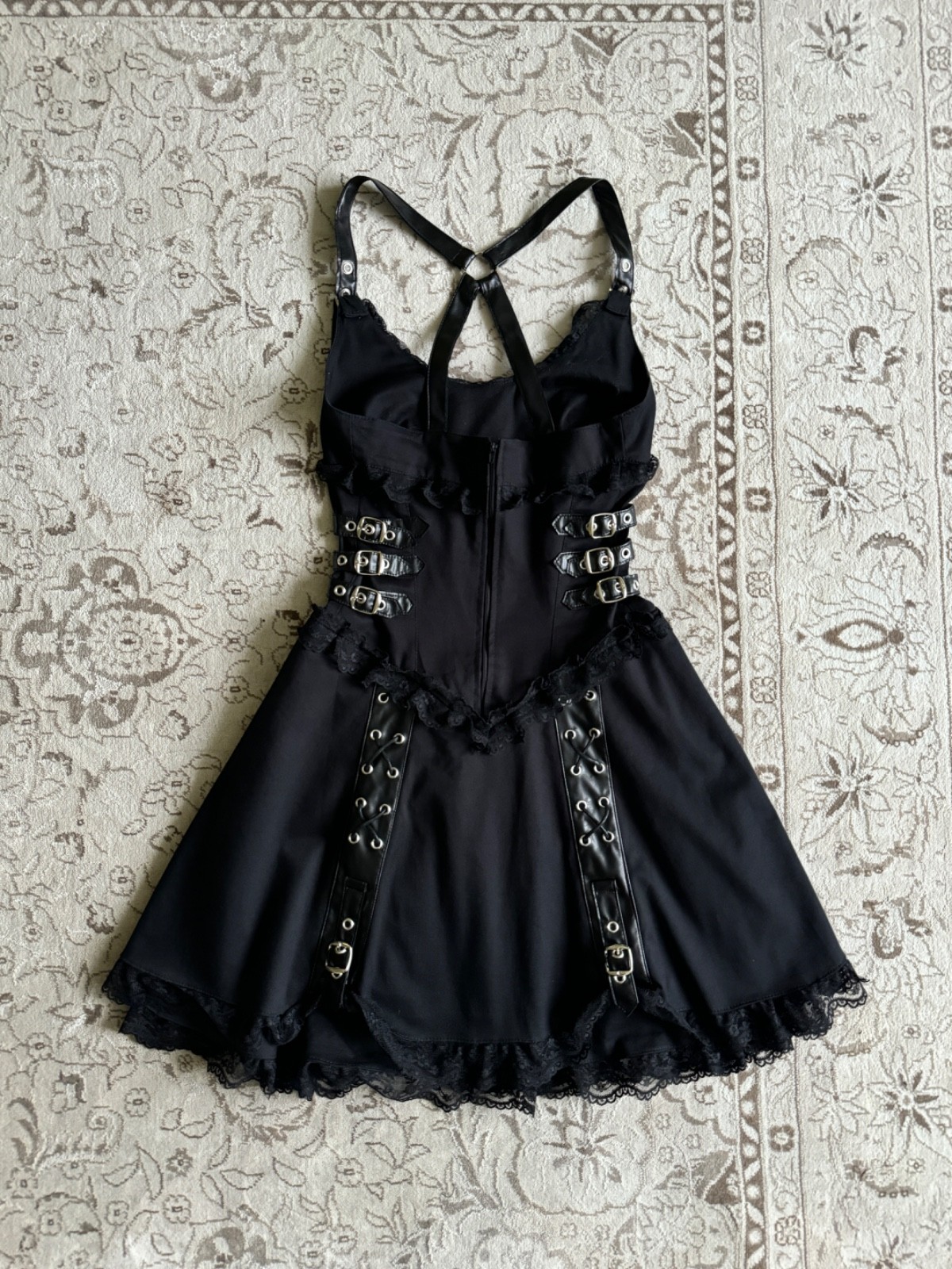 Aderlass Gothic Bondage Lace Mini Dress Avant Garde Lgb Hysteric Glamour Style S