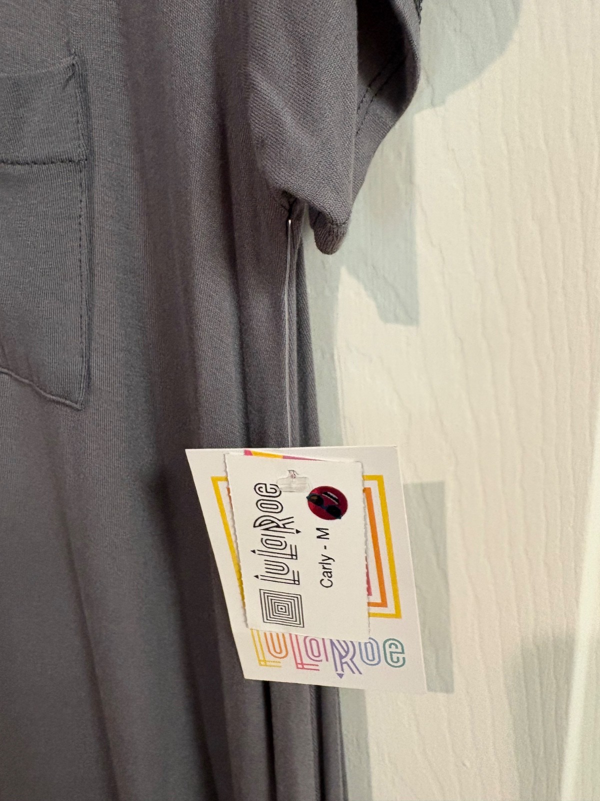 LuLaRoe NWT Carly dress Medium (8-10); solid gray