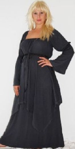 gray dress peasant layer renaissance S M L XL 1X 2X OS ONE SIZE SEXY