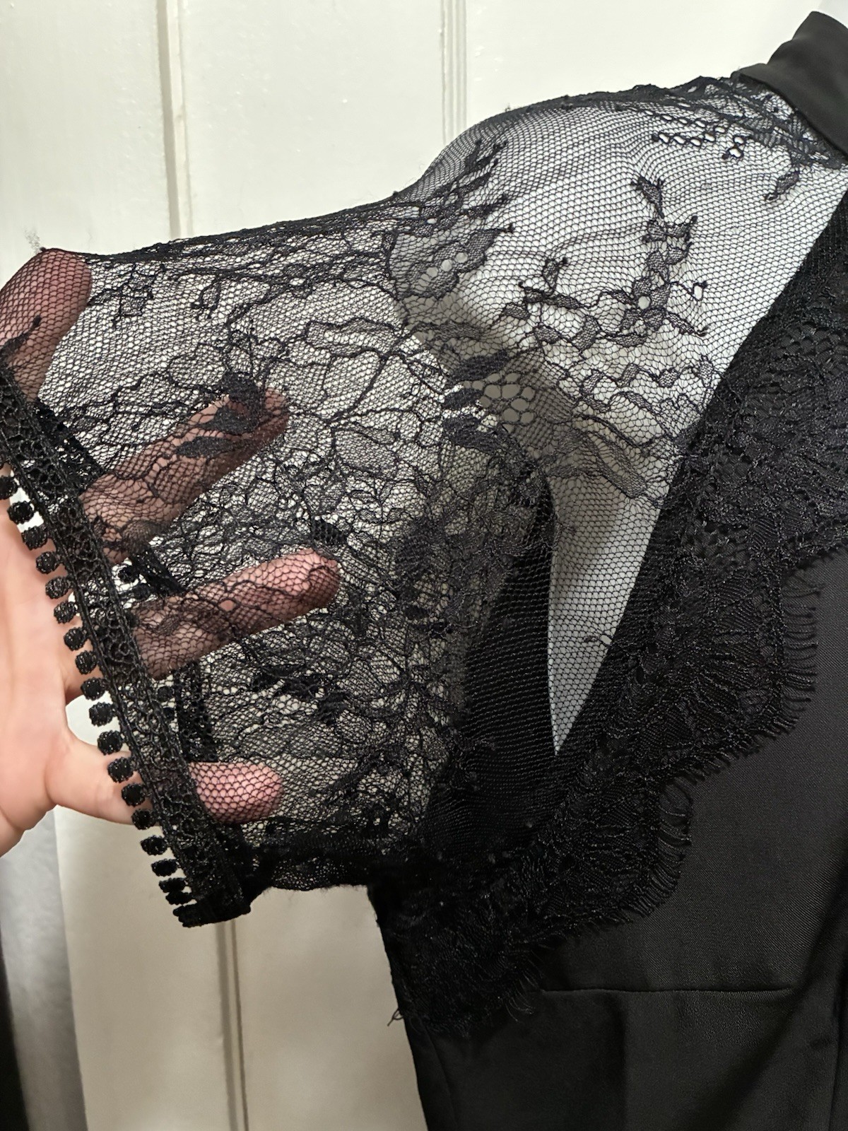 LIQUORISH Sheer Lace Mod Whimsigoth Black Dress UK14 US 10 M L Steampunk VTG 60s