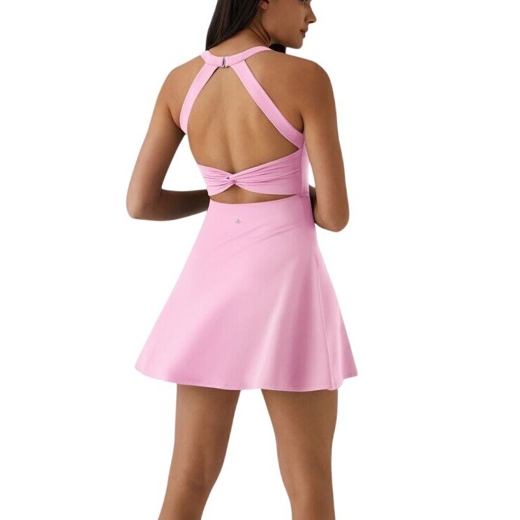 Halara SoftlyZero Airy Backless tennis Dress with built-in shorts, Size XS NWOT