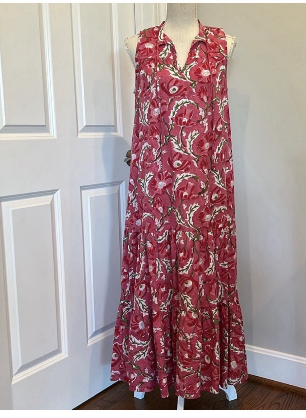 STARK X MAXI DRESS SLEEVELESS PINK FLOWERS $228
