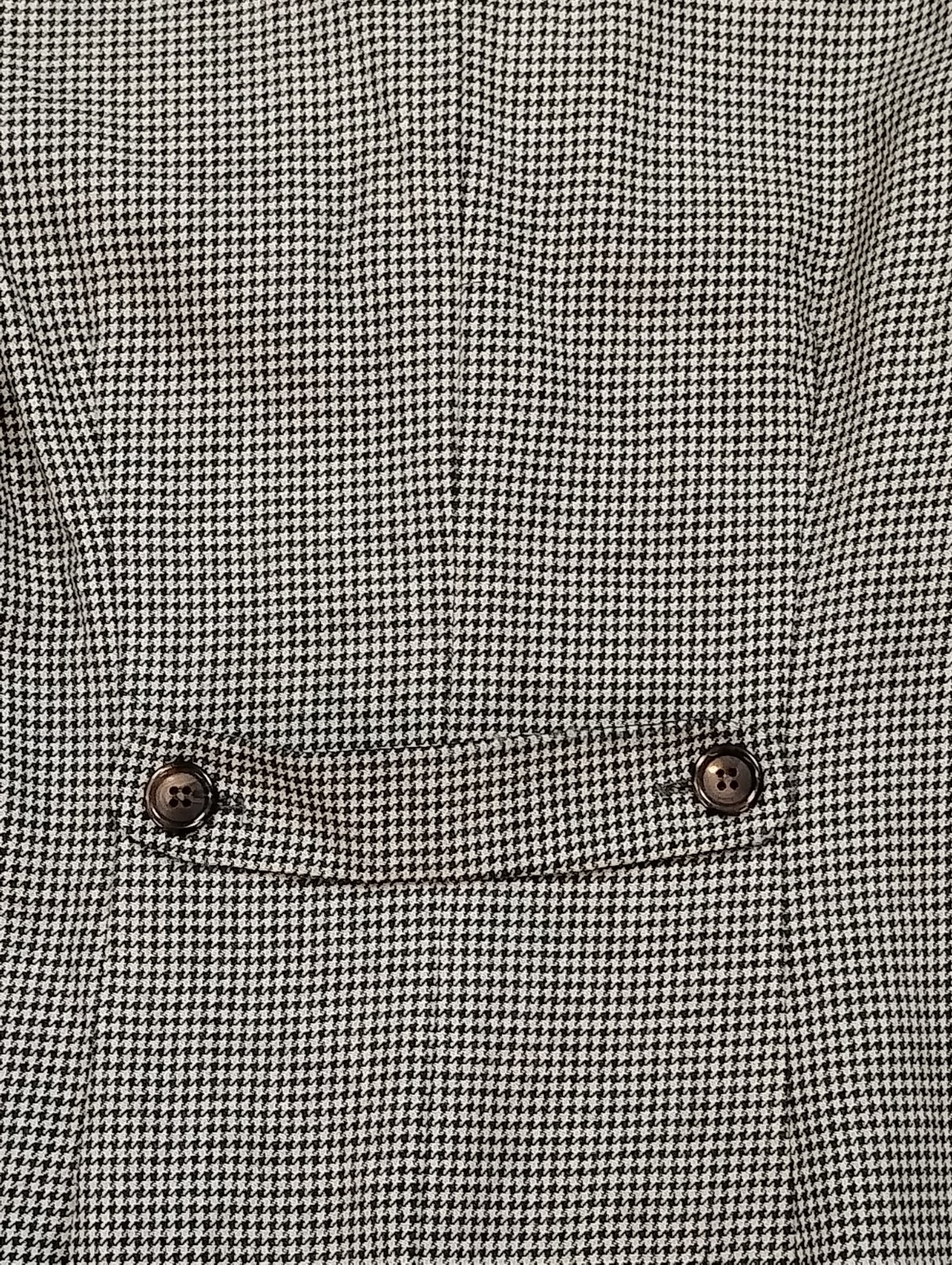 VTG Talbots Dress Sz 10 Houndstooth USA Wool Button Front Workwear Classic