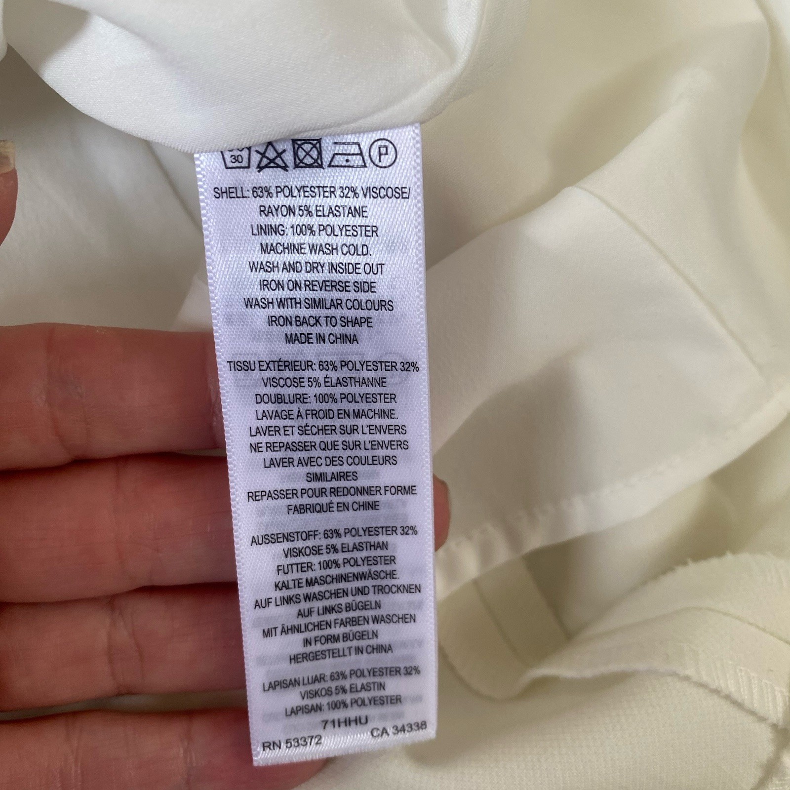 French Connection White One Shoulder Mini Dress Size 6 NWT Bridal Wedding $158