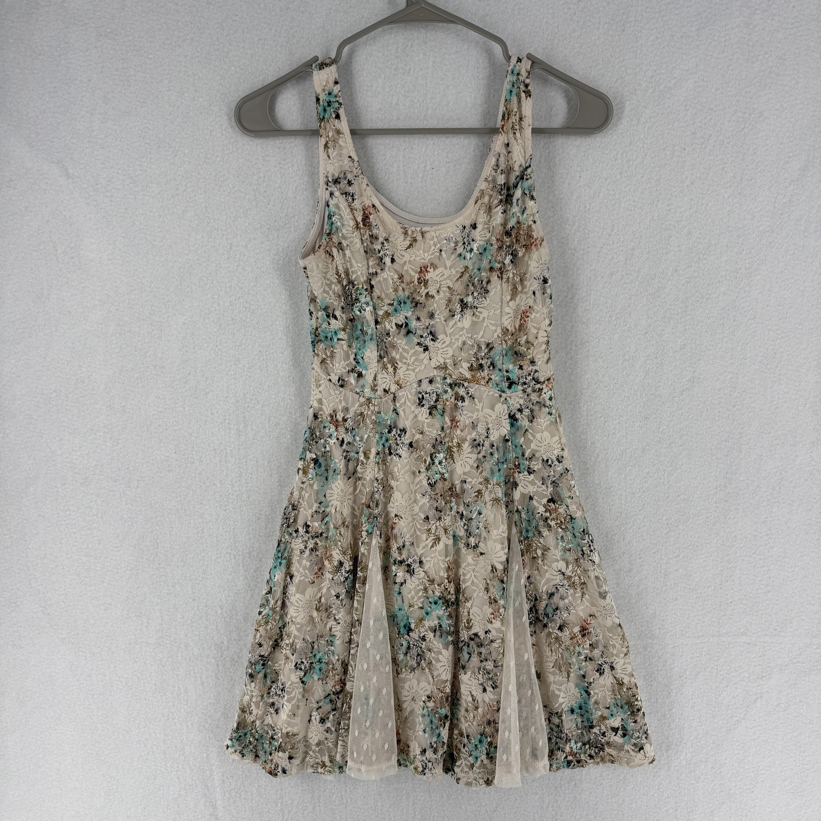 Disney Cinderella Dress Womens XS Multicolor Lace Floral Fit & Flare Princess