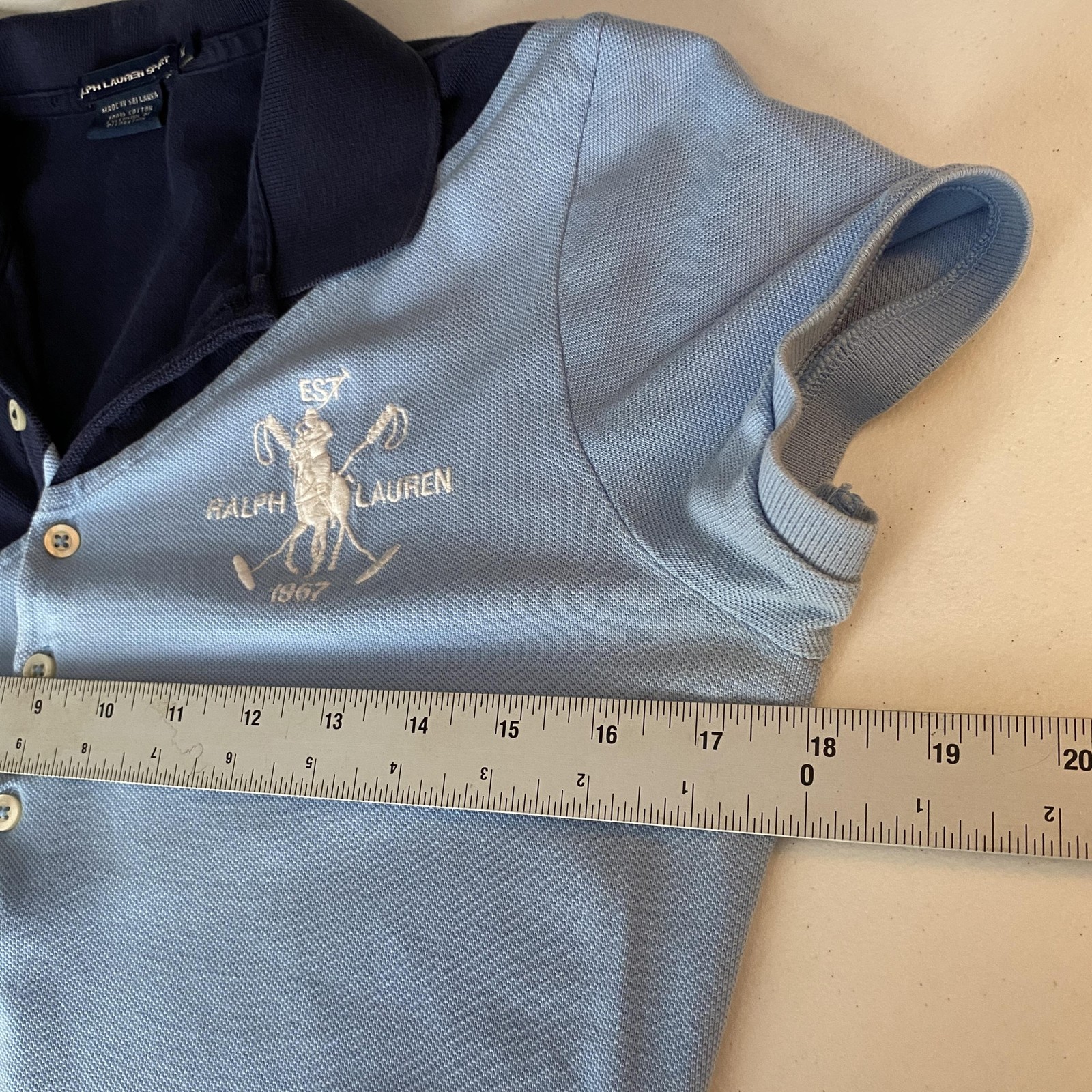 VTG Y2K Ralph Lauren Sport Polo Dress M Blue Colorblock Crest Logo Tennis Golf