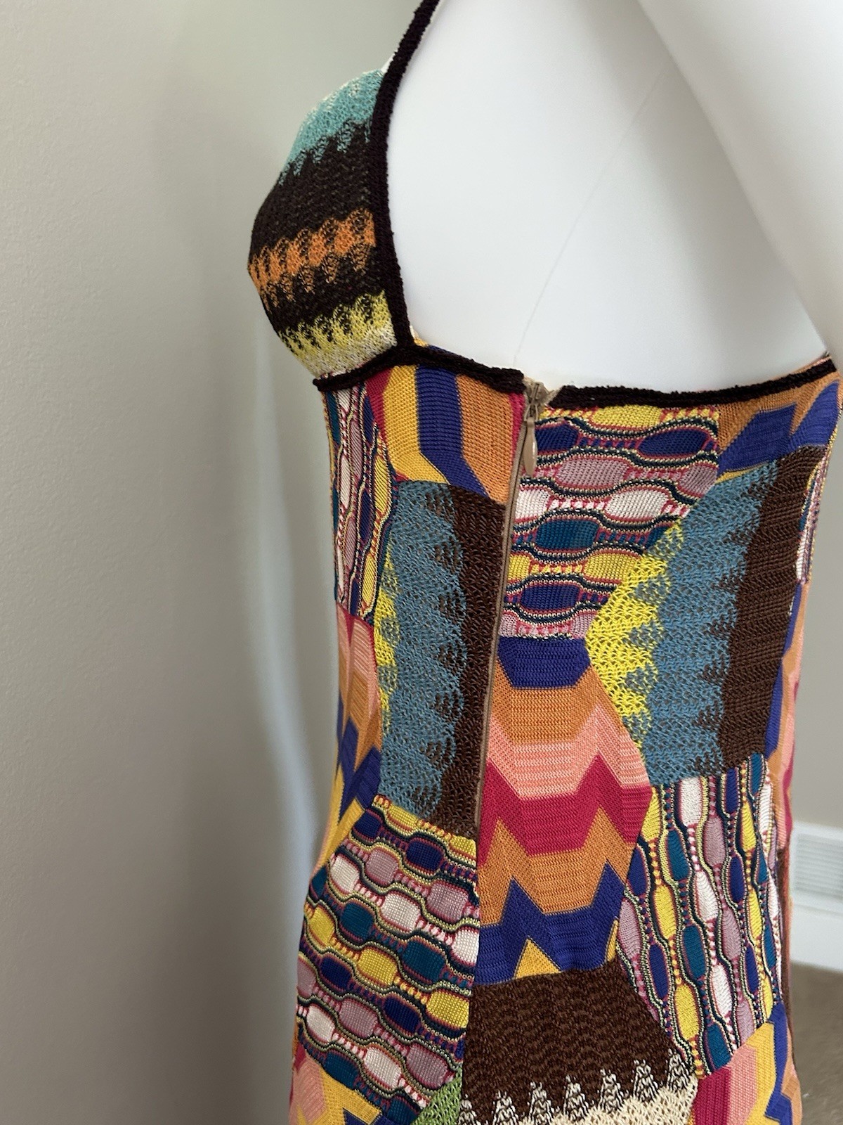 Missoni Valentina NWT Patchwork Knit Mini Dress Multicolor Italy IT 40 US 4
