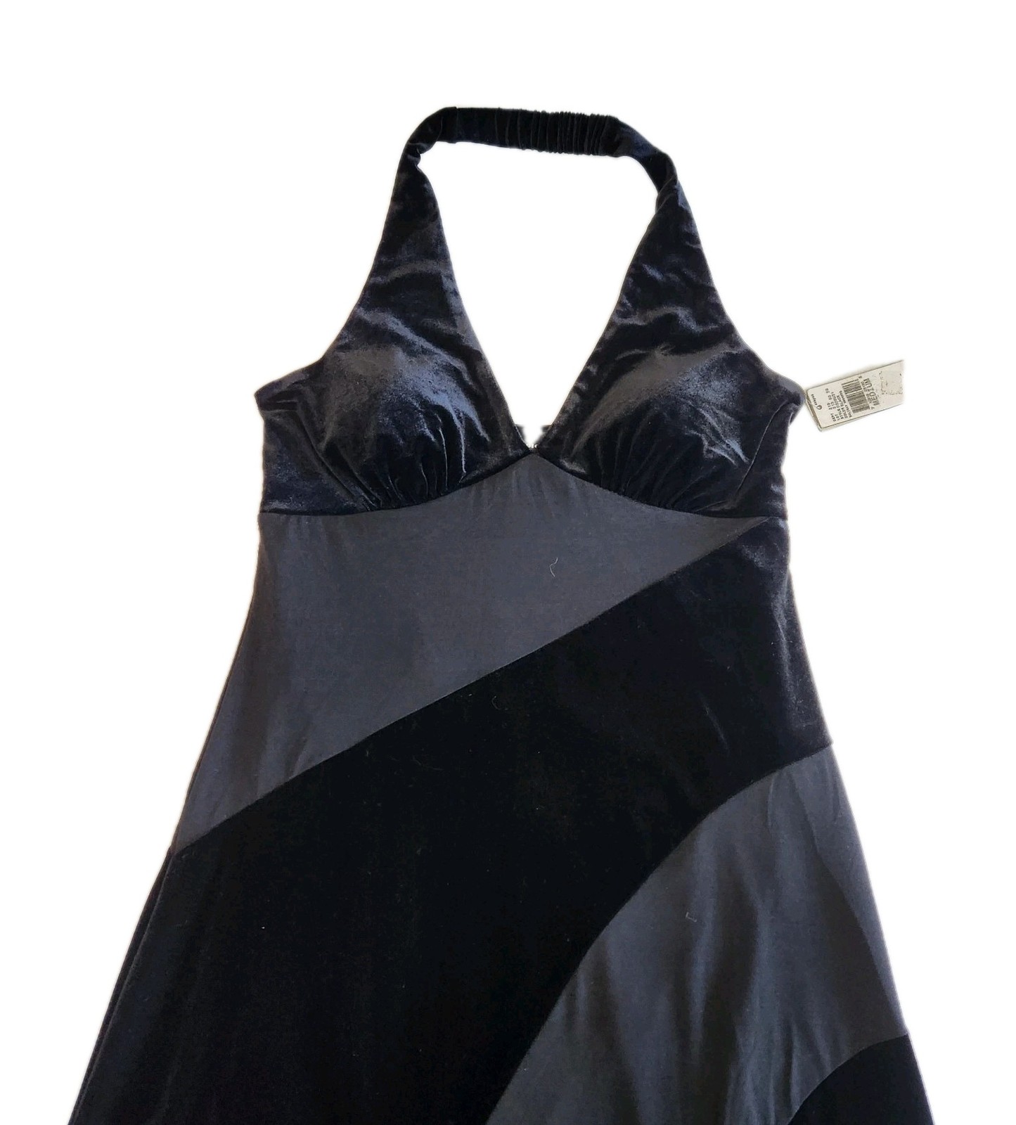 AB Studio Vintage 90s NEW Halter Black Maxi Witchy Whismygoth Gothic Women SZ M