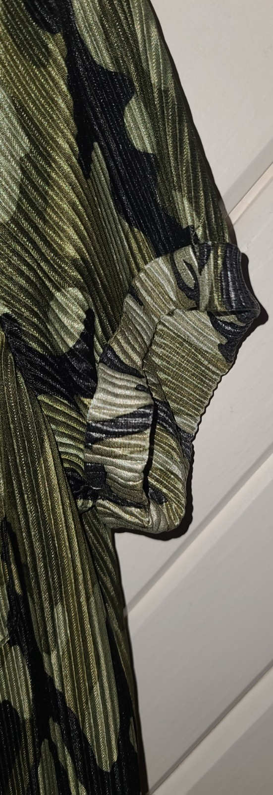 Jolie & Joy Camouflage Button Up Dress with Short Sleeves Sz XL Y2K Airy Camo
