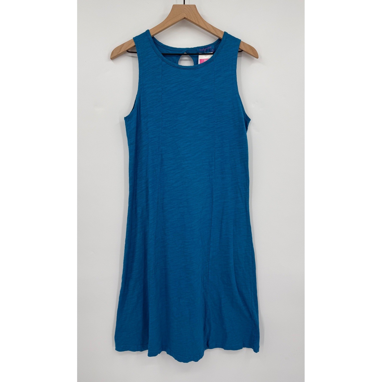 Fresh Produce Dress XS Blue Aqua Cotton Sleeveless Beach Vacation Made USA NEW
