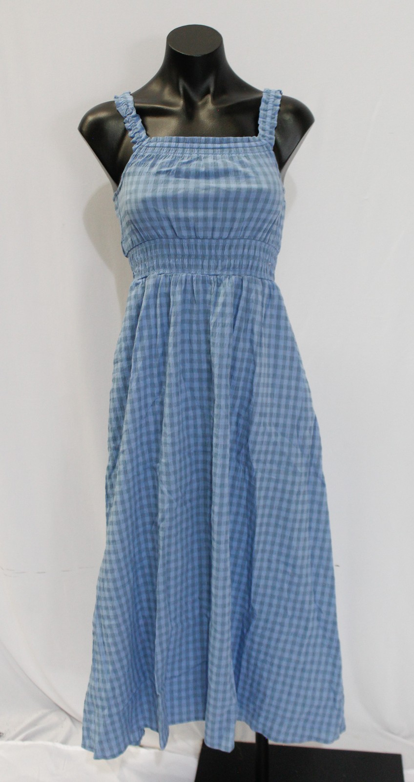 Market & Spruce Women’s Petite Cassie Smocked Midi Dress CN6 Blue Size XSP NWT