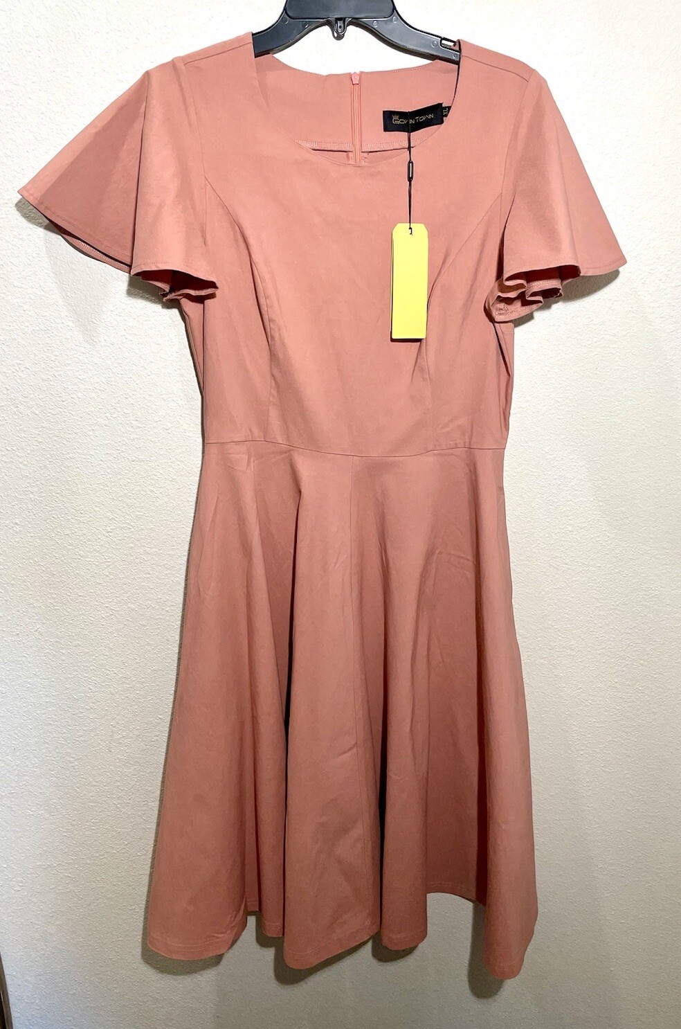 Gown Town Womens Retro Party Swing Rockabilly Stretchy Dress Pin Up sz XL NWT