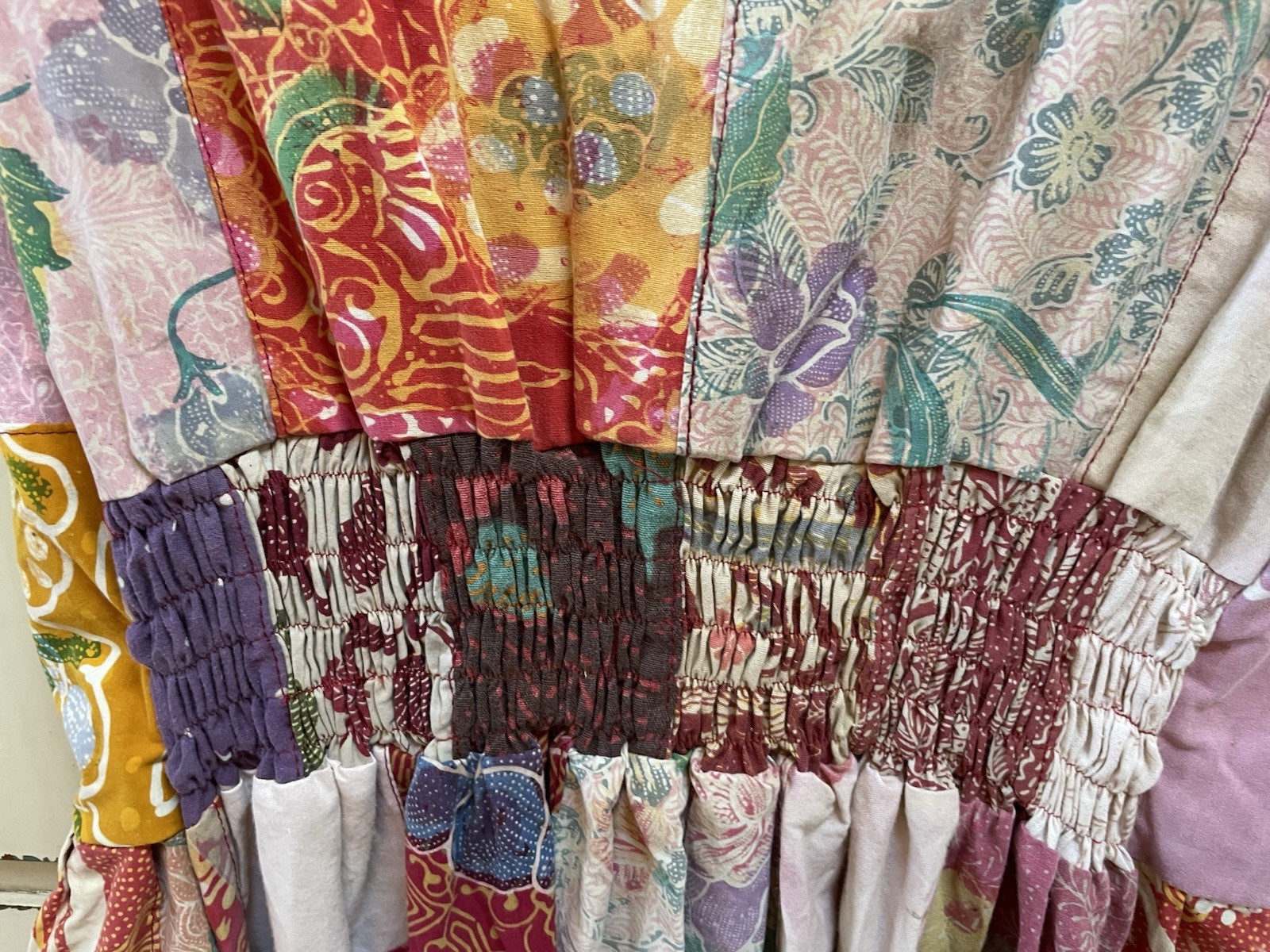 Jaded Gypsy Patchwork Dress Size S/M Hippie Work Cotton Festival Travel (B5)