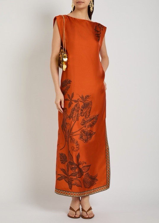 Alemais Silk Midi Dress Monkey Dance Printed $ 790 Size US 6 AU 10