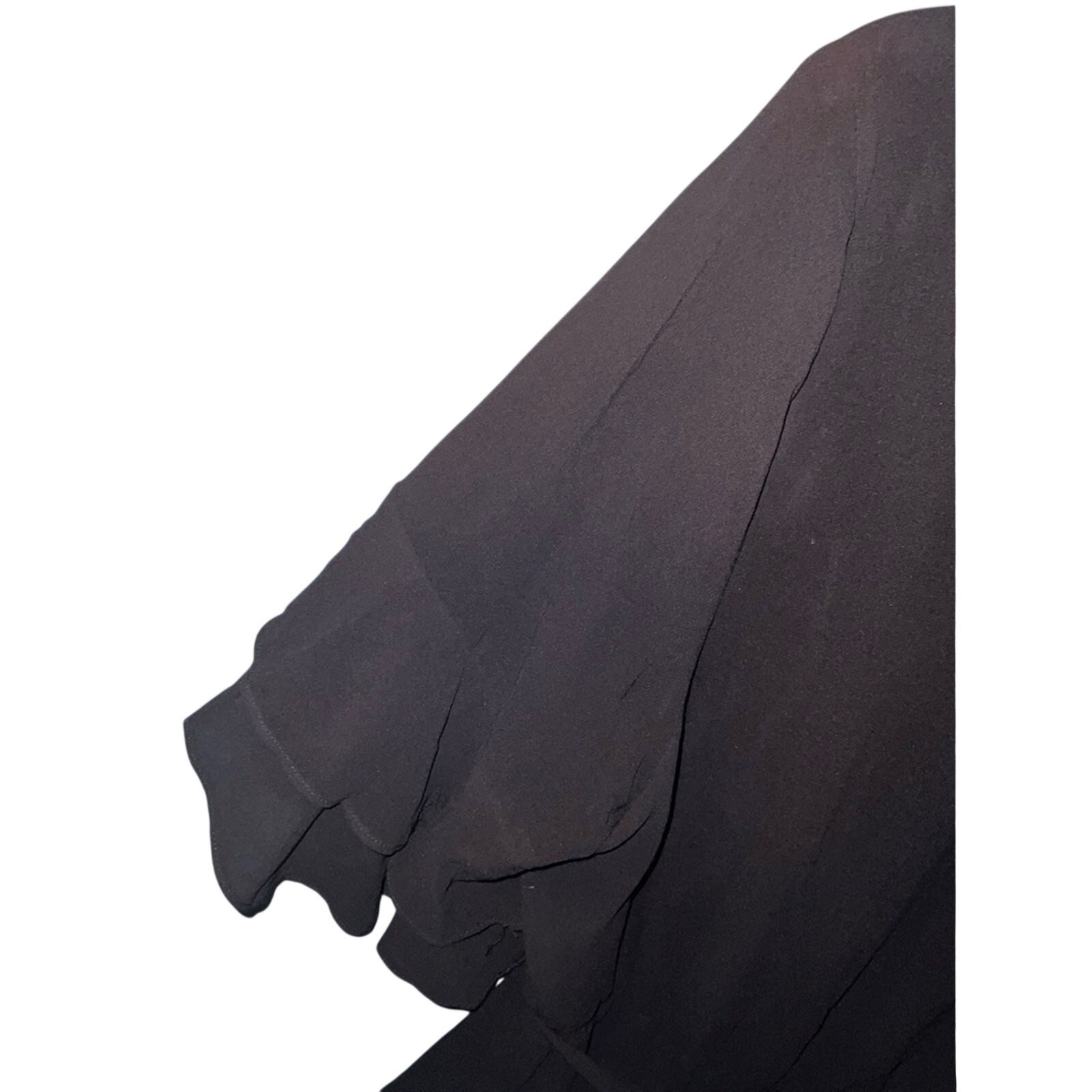 City Chic Wrap LBD Flutter Frill Chiffon Black Dress NWT M 18W Cocktail